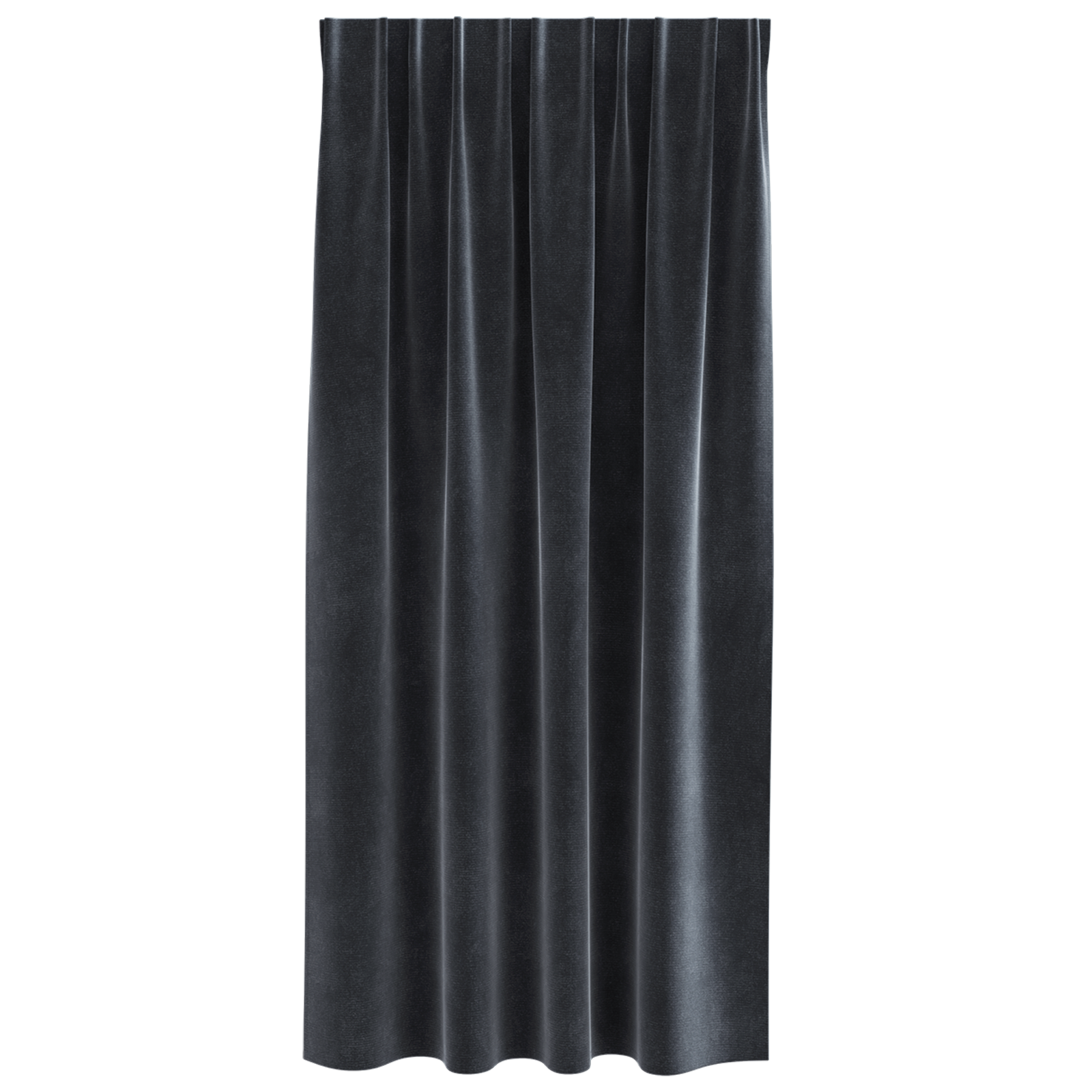 Blackout Curtains with Top Tape 2 pcs Dark Grey Velvet - Image 3
