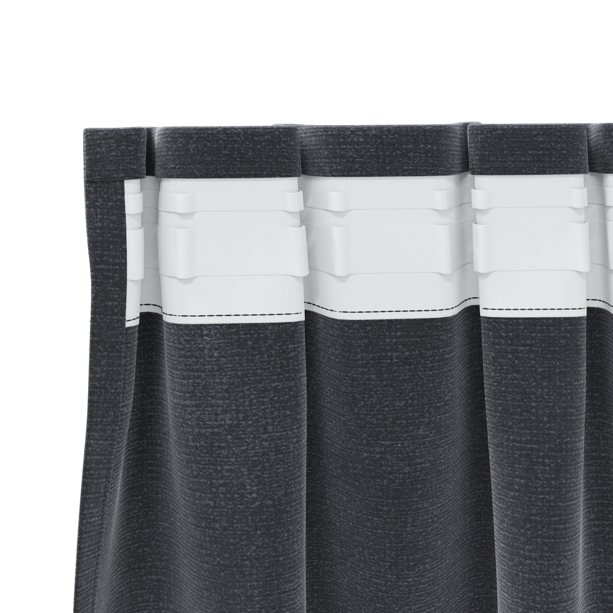 Blackout Curtains with Top Tape 2 pcs Dark Grey Velvet - Image 5