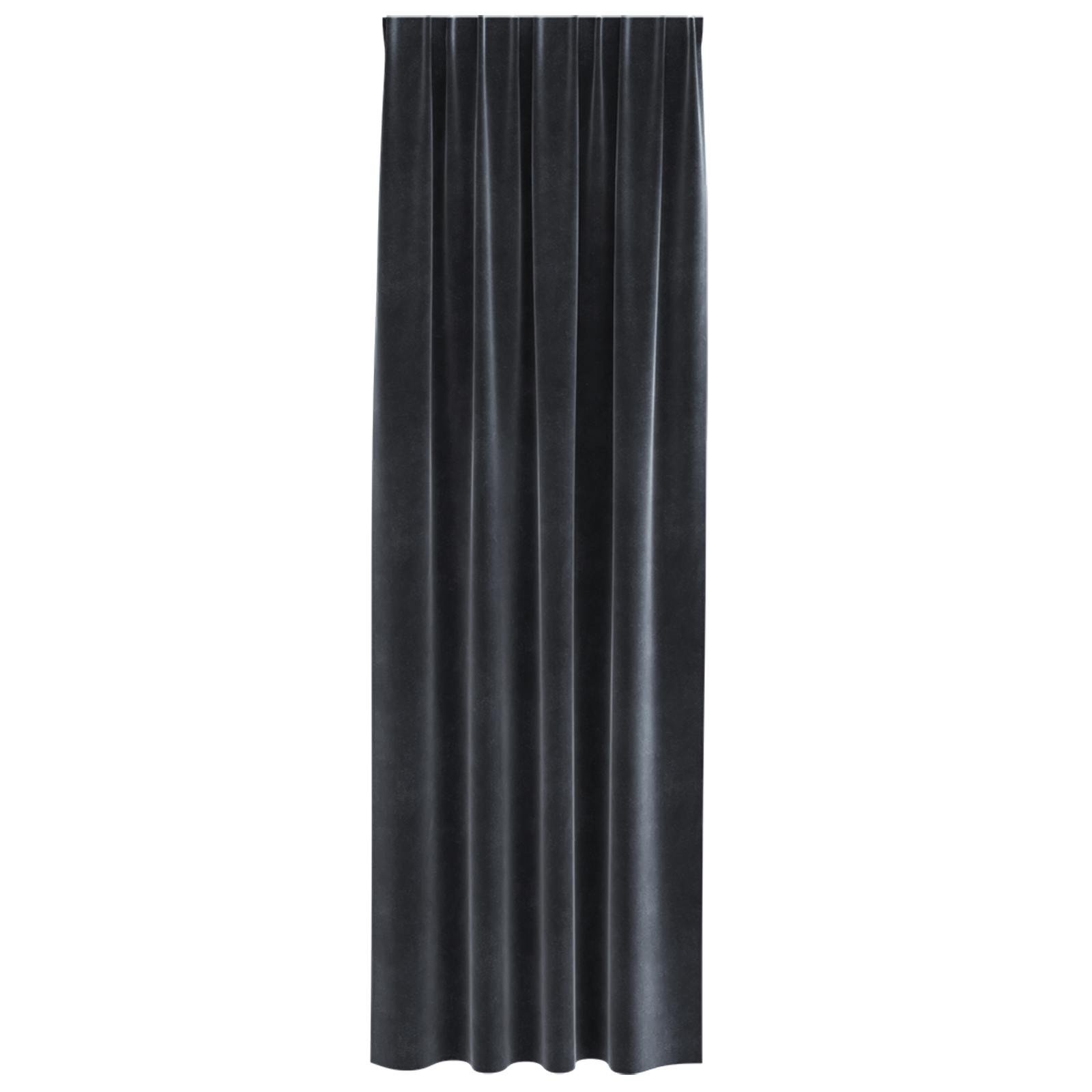 Blackout Curtains with Top Tape 2 pcs Dark Grey Velvet - Image 4