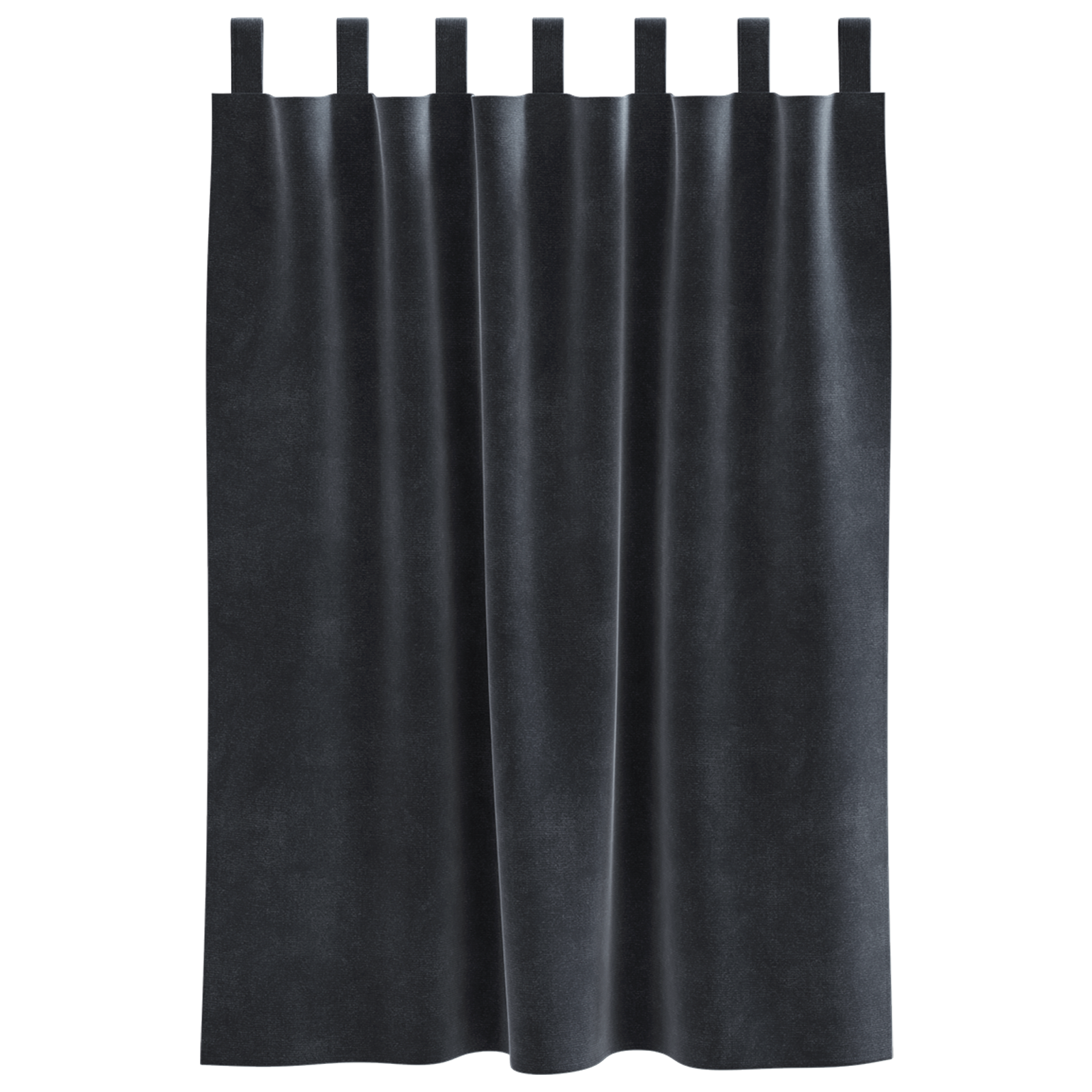 Blackout Curtains with Hanging Loops 2 pcs Dark Grey Velvet - Image 3