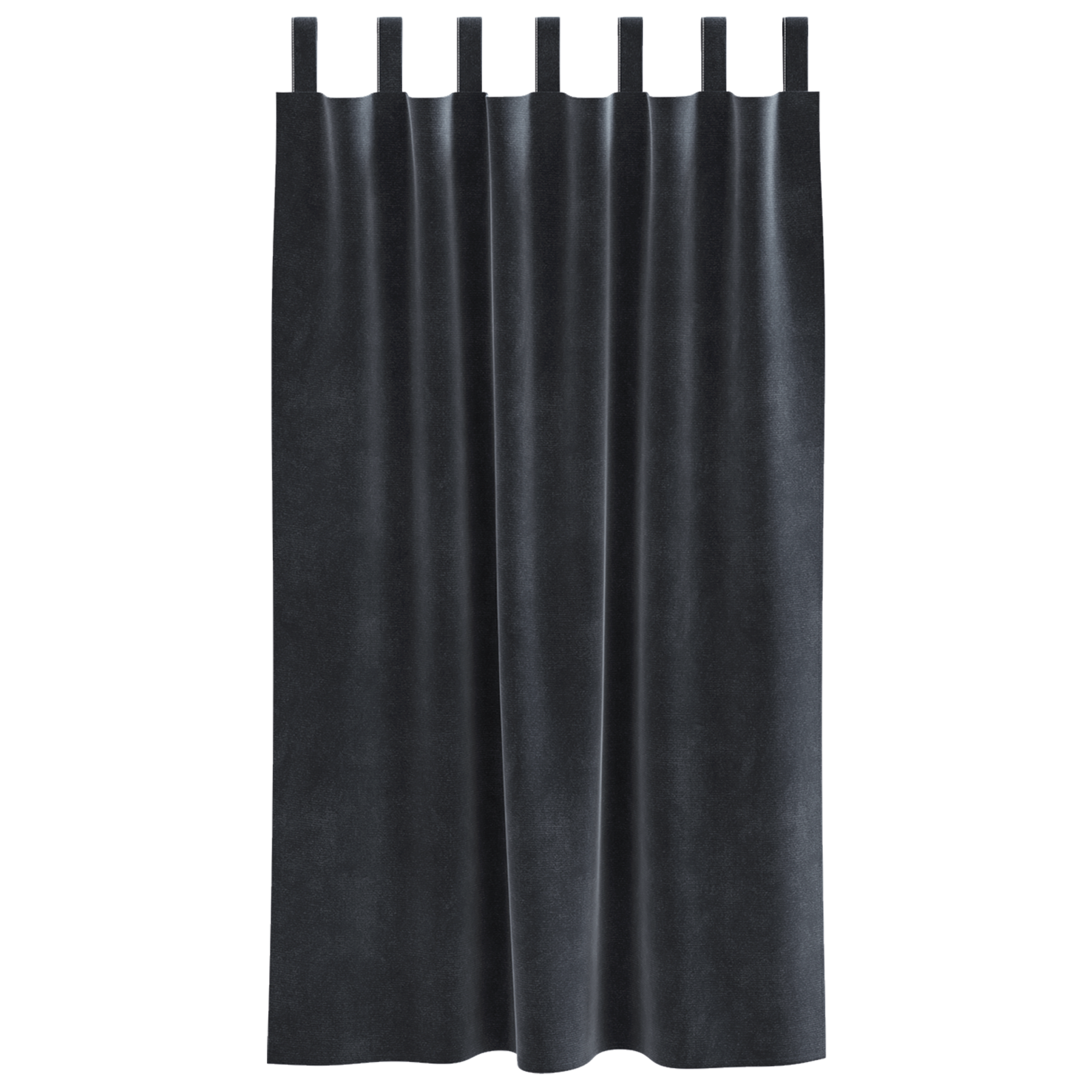 Blackout Curtains with Hanging Loops 2 pcs Dark Grey Velvet - Image 3