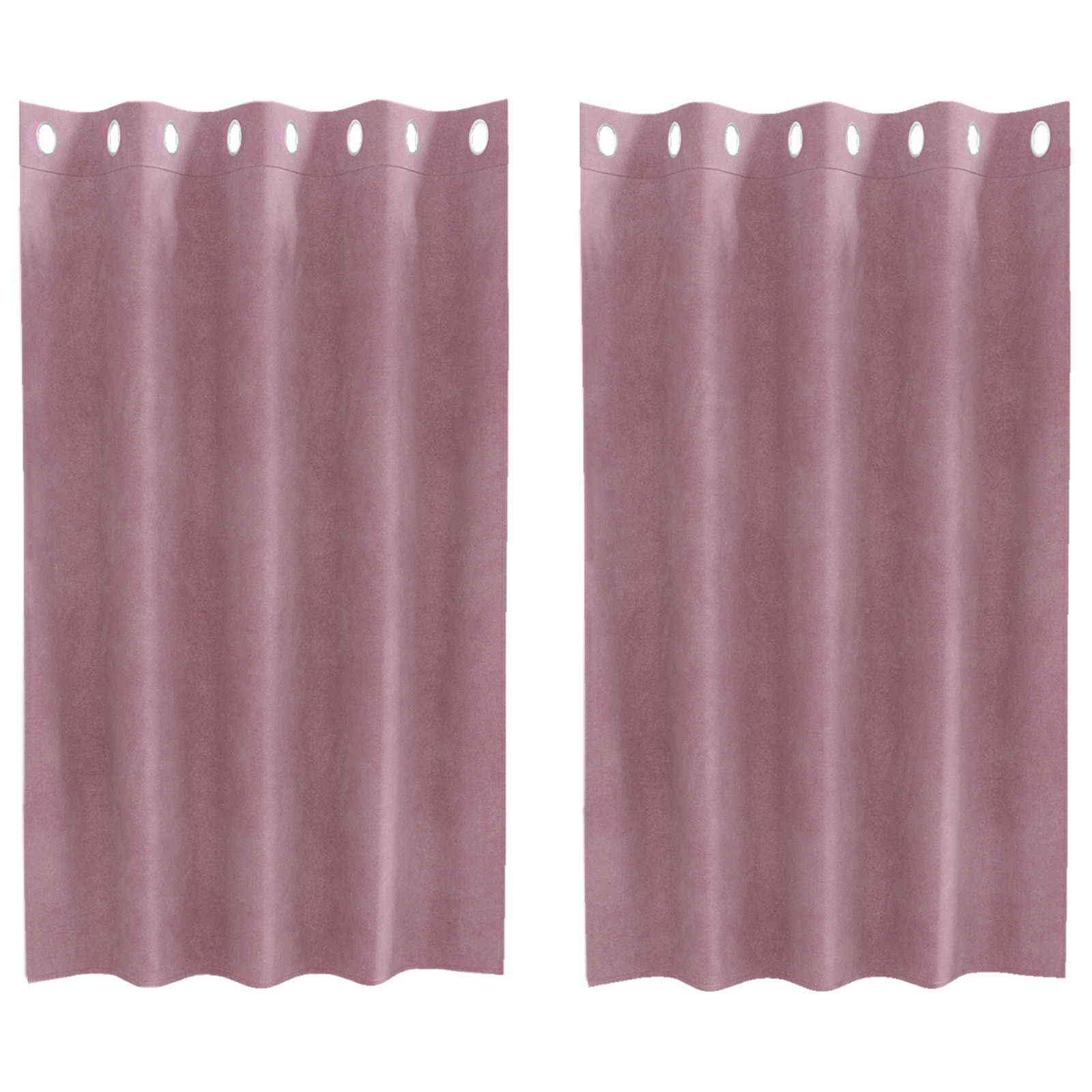 Blackout Curtains with Eyelets 2 pcs Dark Pink Velvet - Image 2