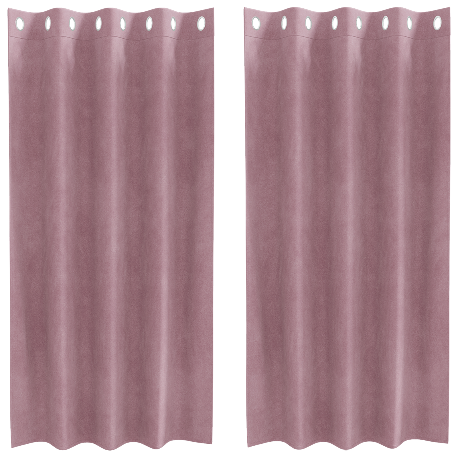 Blackout Curtains with Eyelets 2 pcs Dark Pink Velvet - Image 2