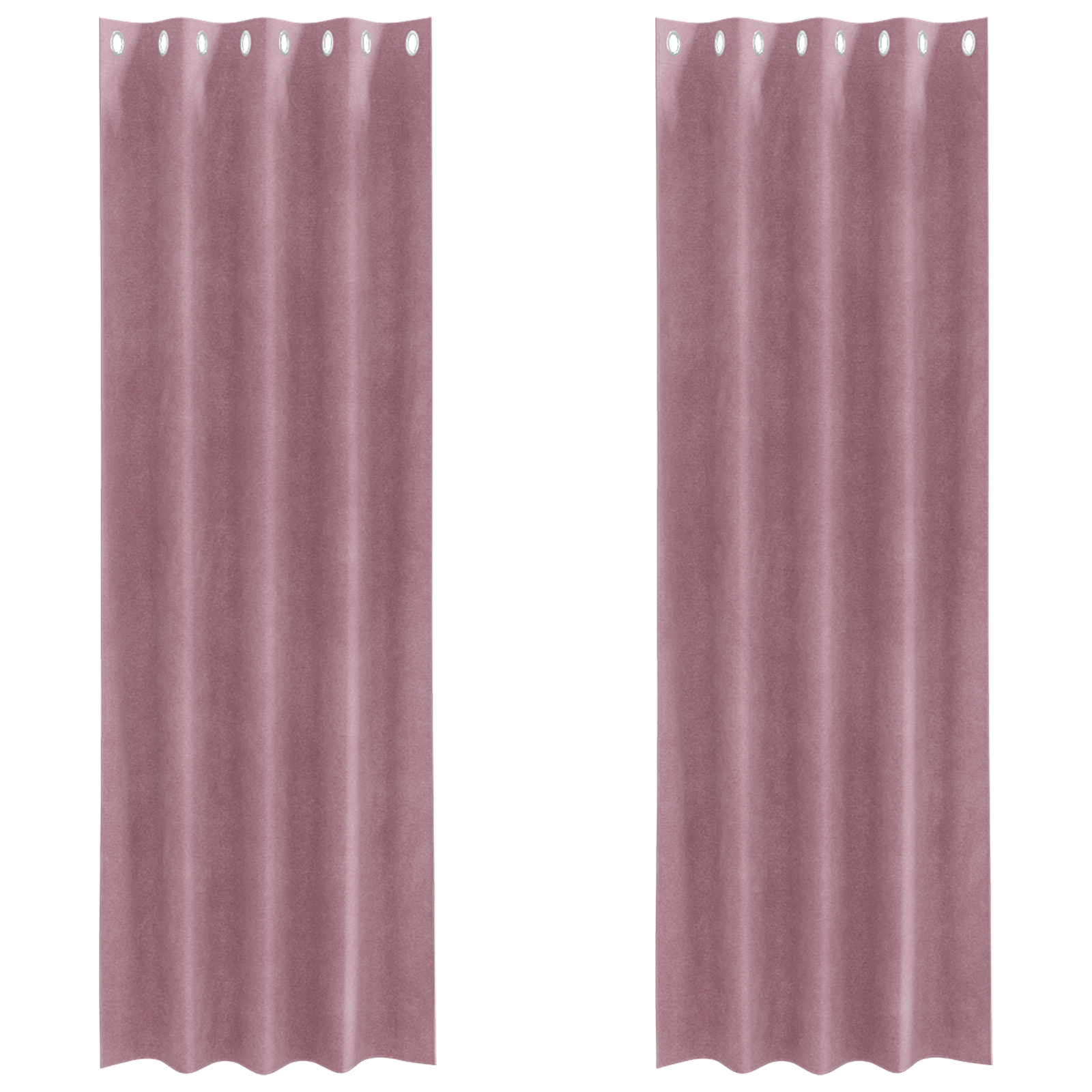 Blackout Curtains with Eyelets 2 pcs Dark Pink Velvet - Image 2