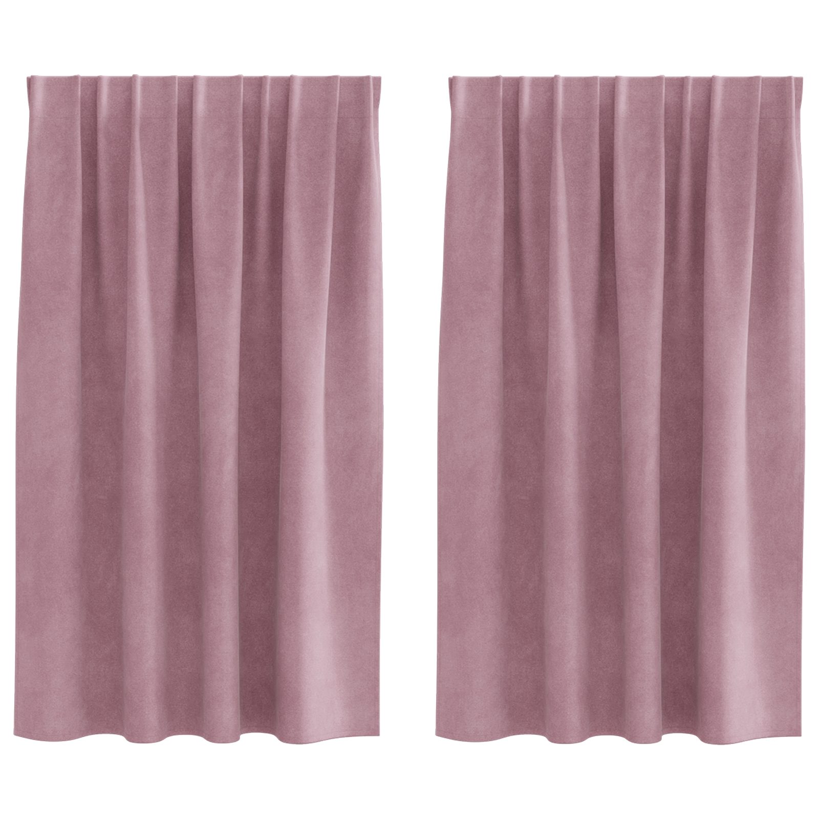 Blackout Curtains with Top Tape 2 pcs Dark Pink Velvet - Image 2