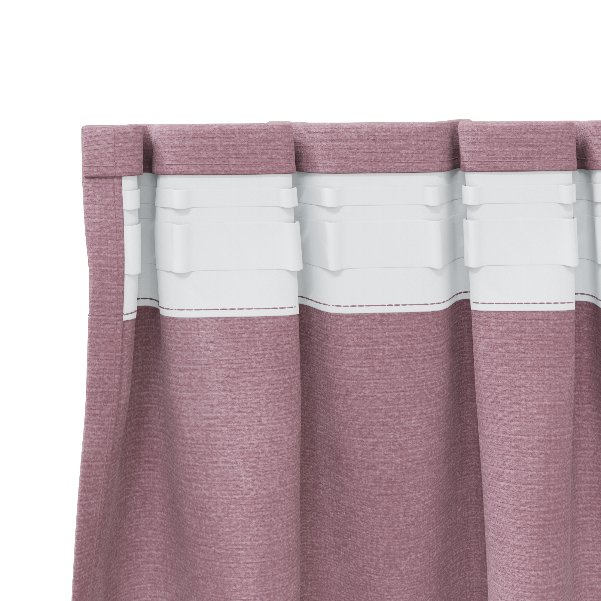 Blackout Curtains with Top Tape 2 pcs Dark Pink Velvet - Image 5