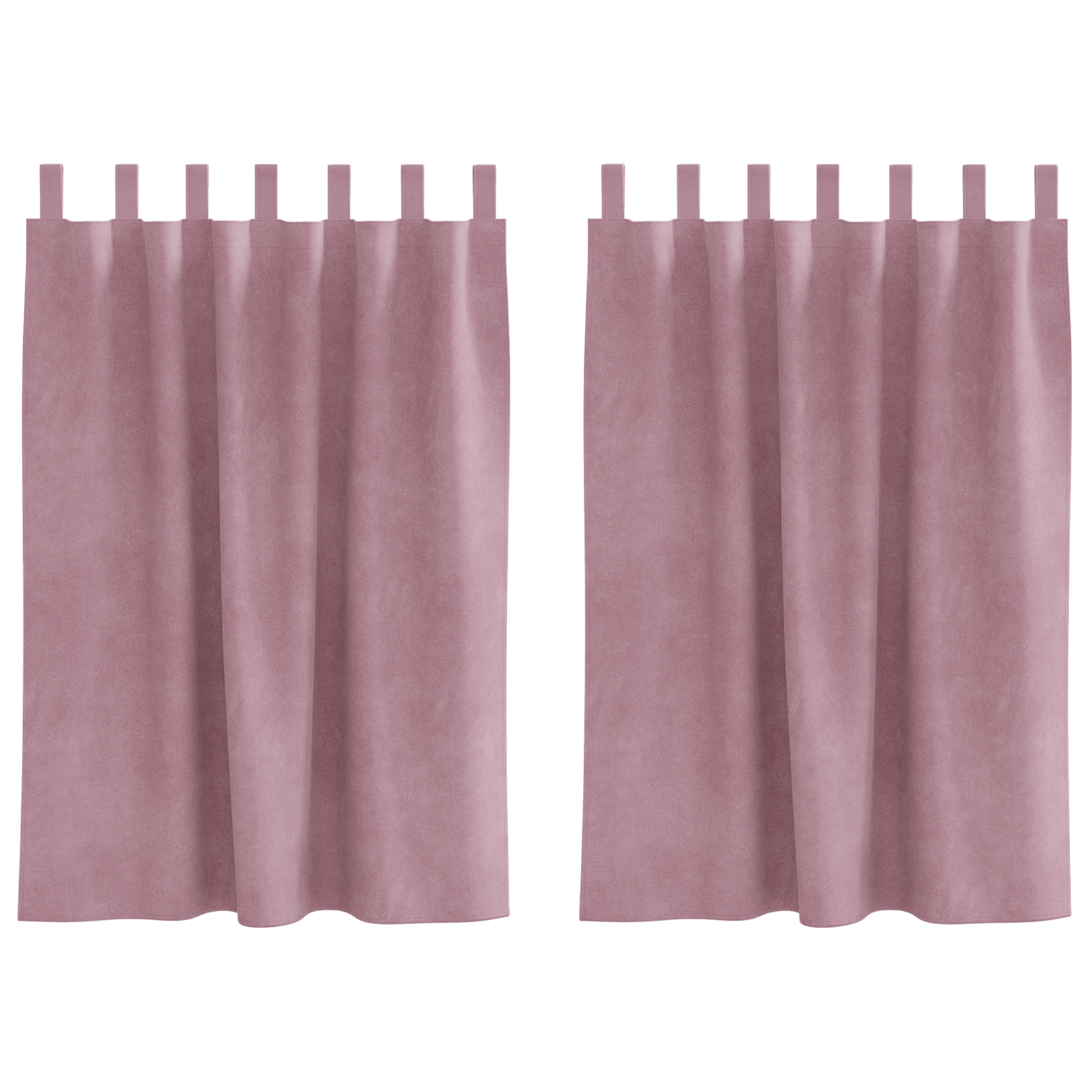Blackout Curtains with Hanging Loops 2 pcs Dark Pink Velvet - Image 2