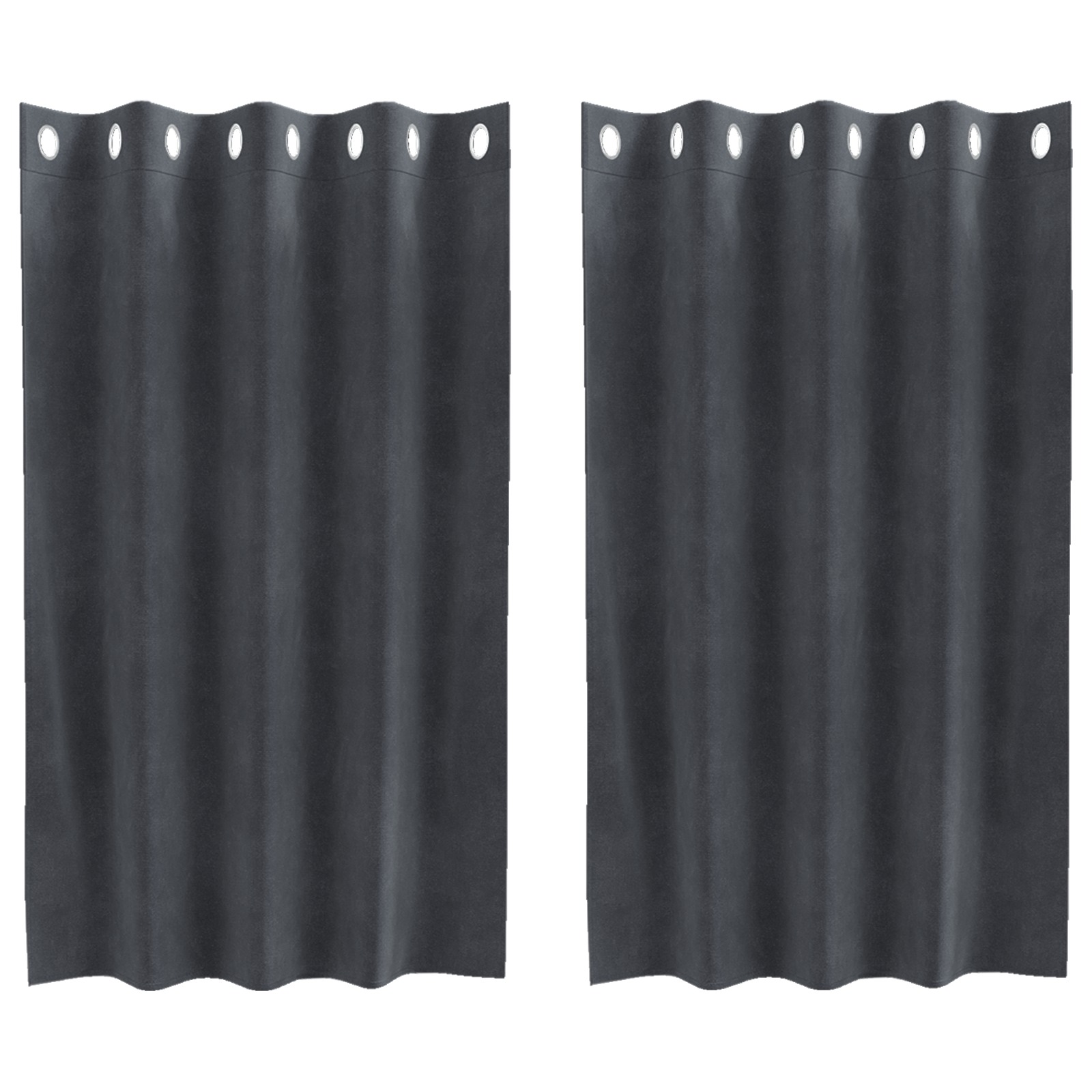 Blackout Curtains with Eyelets 2 pcs Light Grey Velvet - Image 2