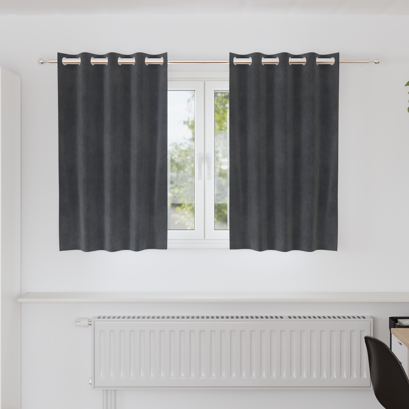 Blackout Curtains with Eyelets 2 pcs Light Grey Velvet