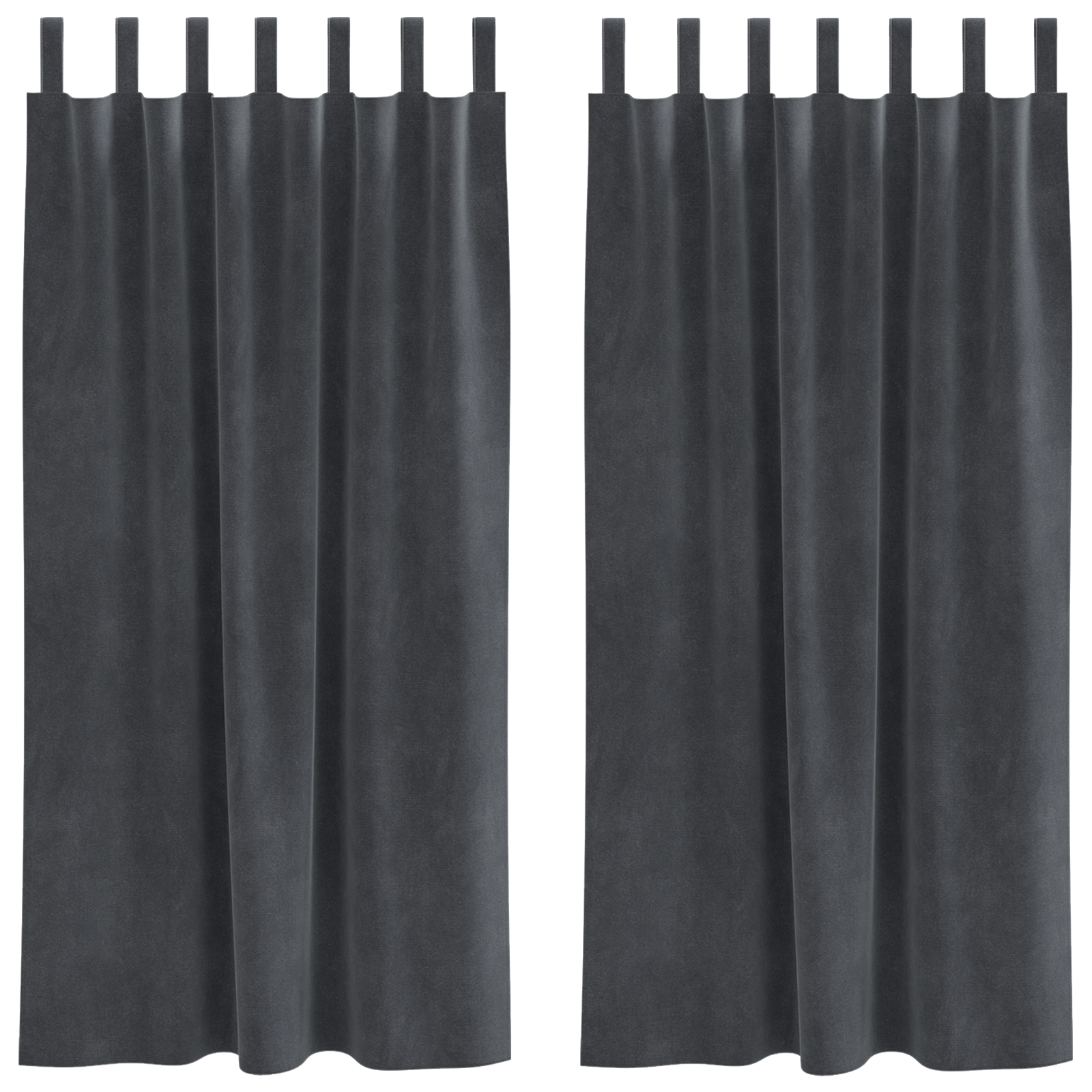 Blackout Curtains with Hanging Loops 2 pcs Light Grey Velvet - Image 2