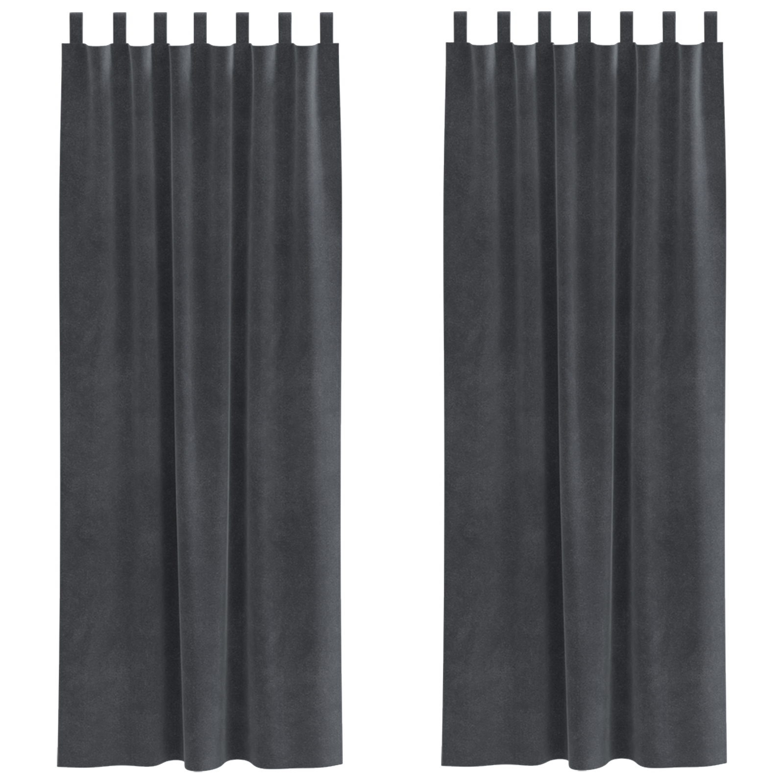 Blackout Curtains with Hanging Loops 2 pcs Light Grey Velvet - Image 2