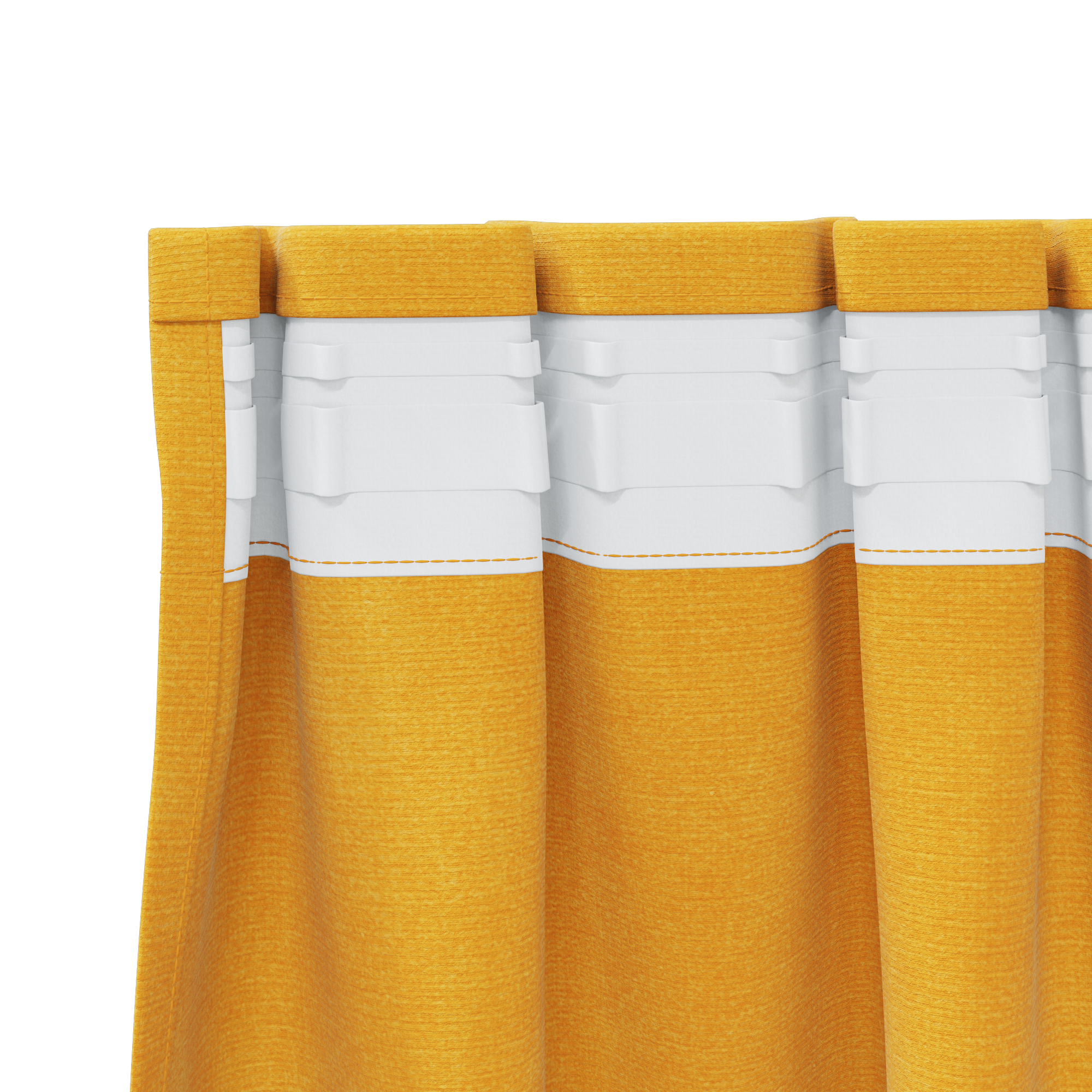 Blackout Curtains with Top Tape 2 pcs Mustard Yellow Velvet - Image 4