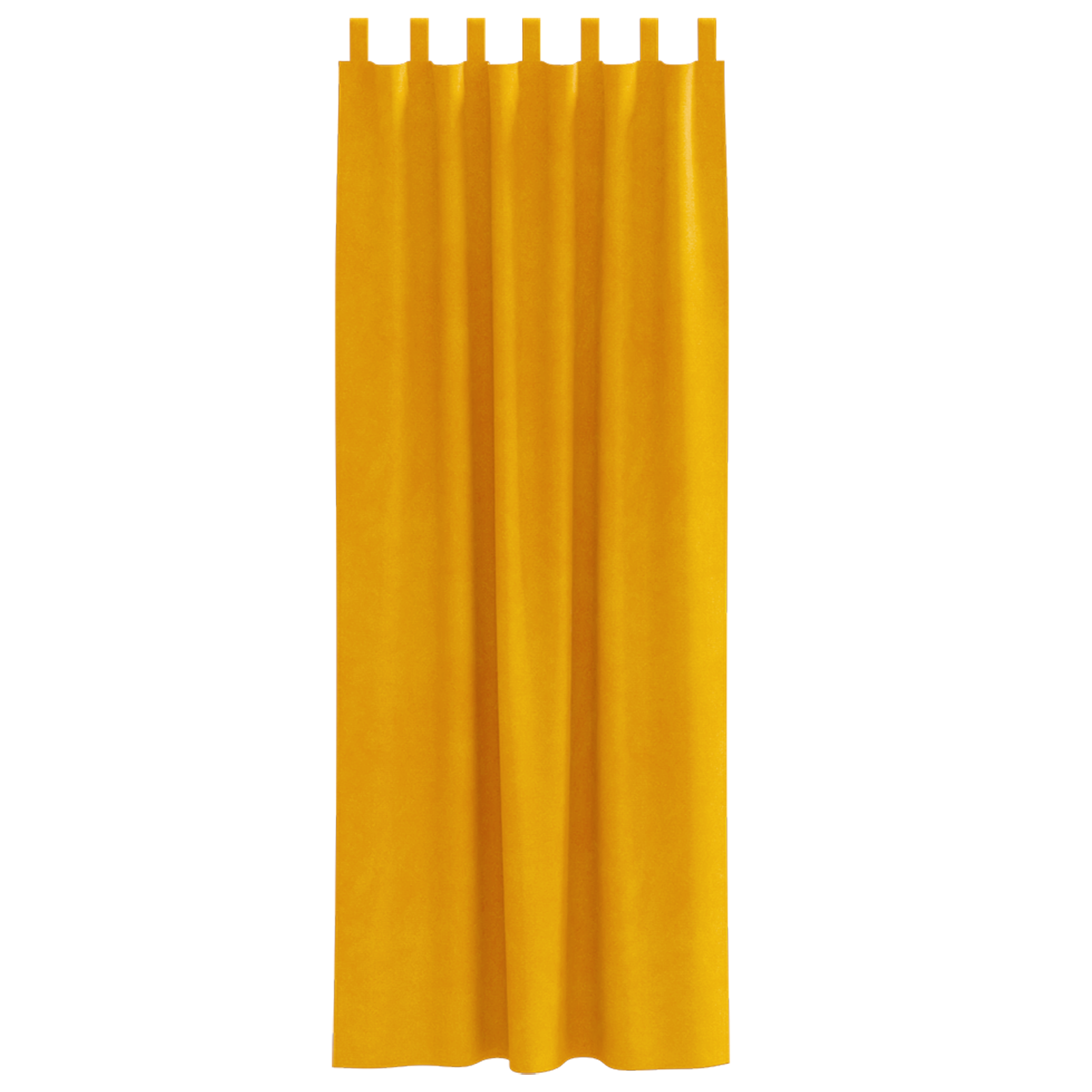 Blackout Curtains with Hanging Loops 2 pcs Mustard Yellow Velvet - Image 4