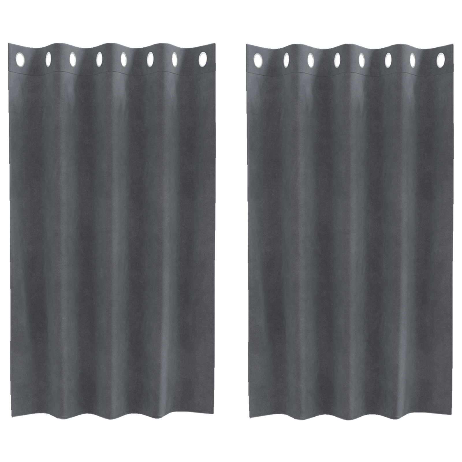 Blackout Curtains with Eyelets 2 pcs Super Light Grey Velvet - Image 2