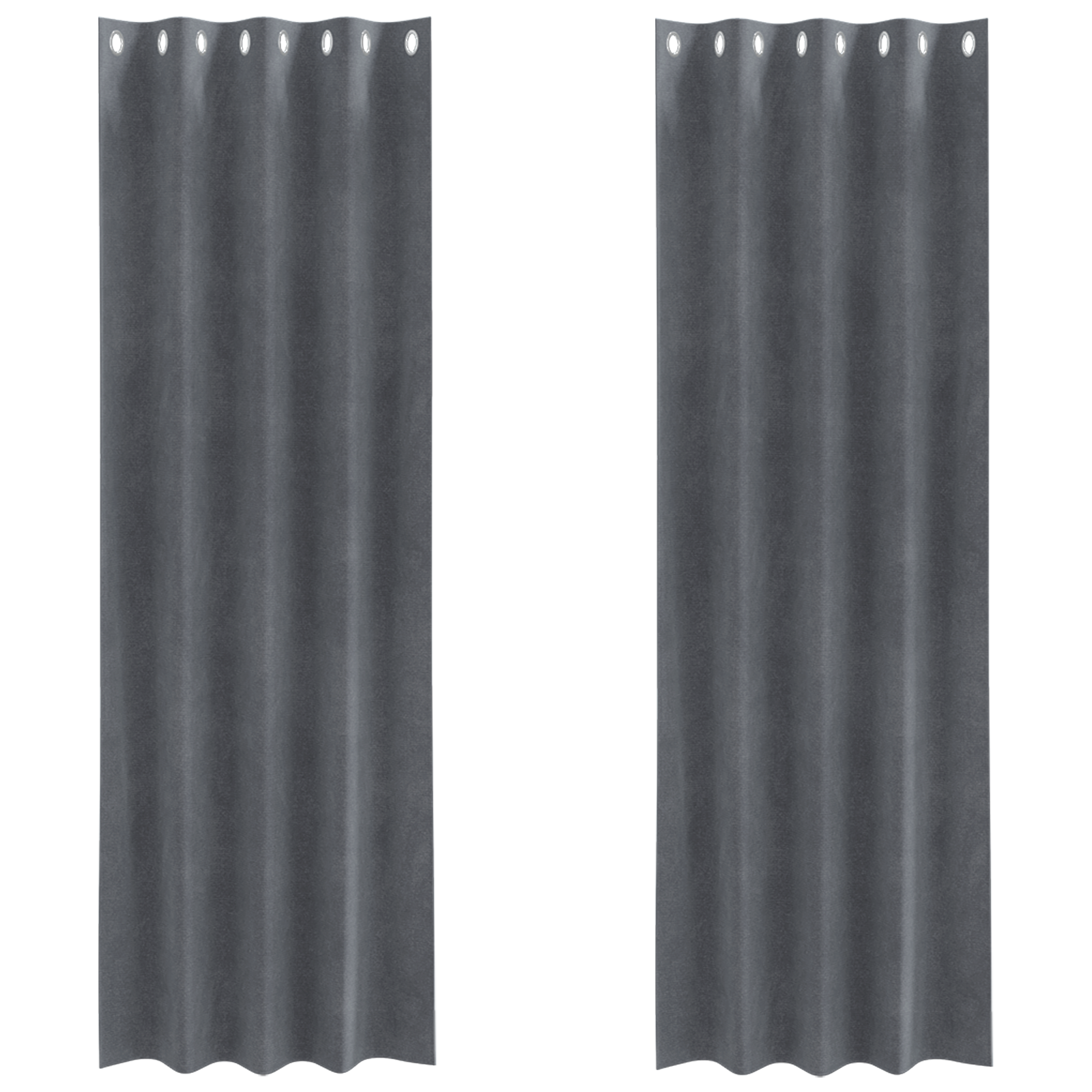 Blackout Curtains with Eyelets 2 pcs Super Light Grey Velvet - Image 2