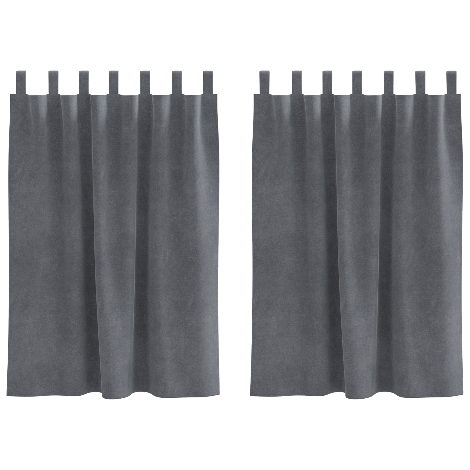 Blackout Curtains with Hanging Loops 2 pcs Super Light Grey Velvet - Image 2