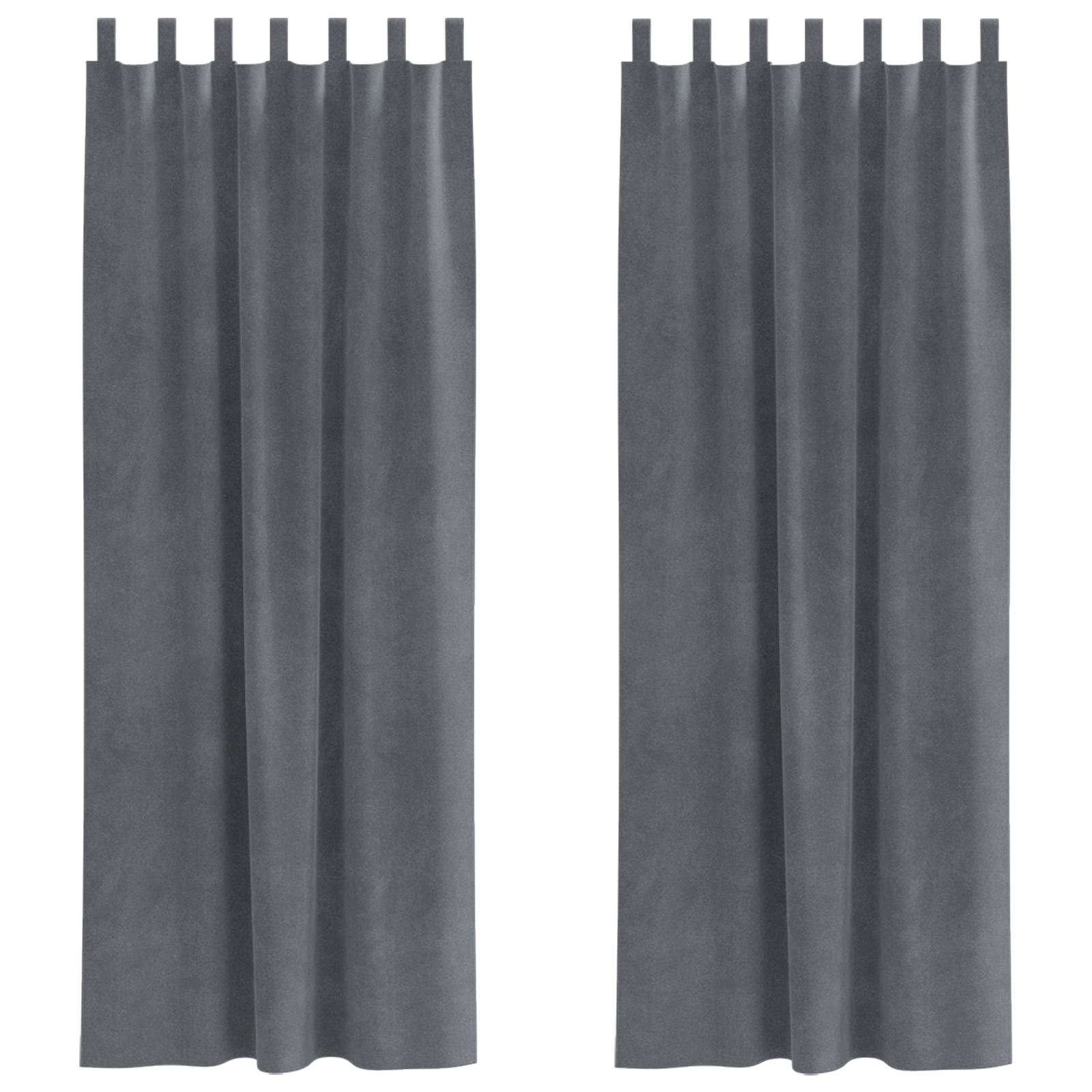 Blackout Curtains with Hanging Loops 2 pcs Super Light Grey Velvet - Image 2