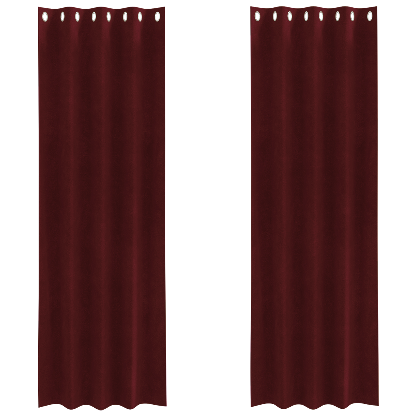 Blackout Curtains with Eyelets 2 pcs Wine Red Velvet - Image 2