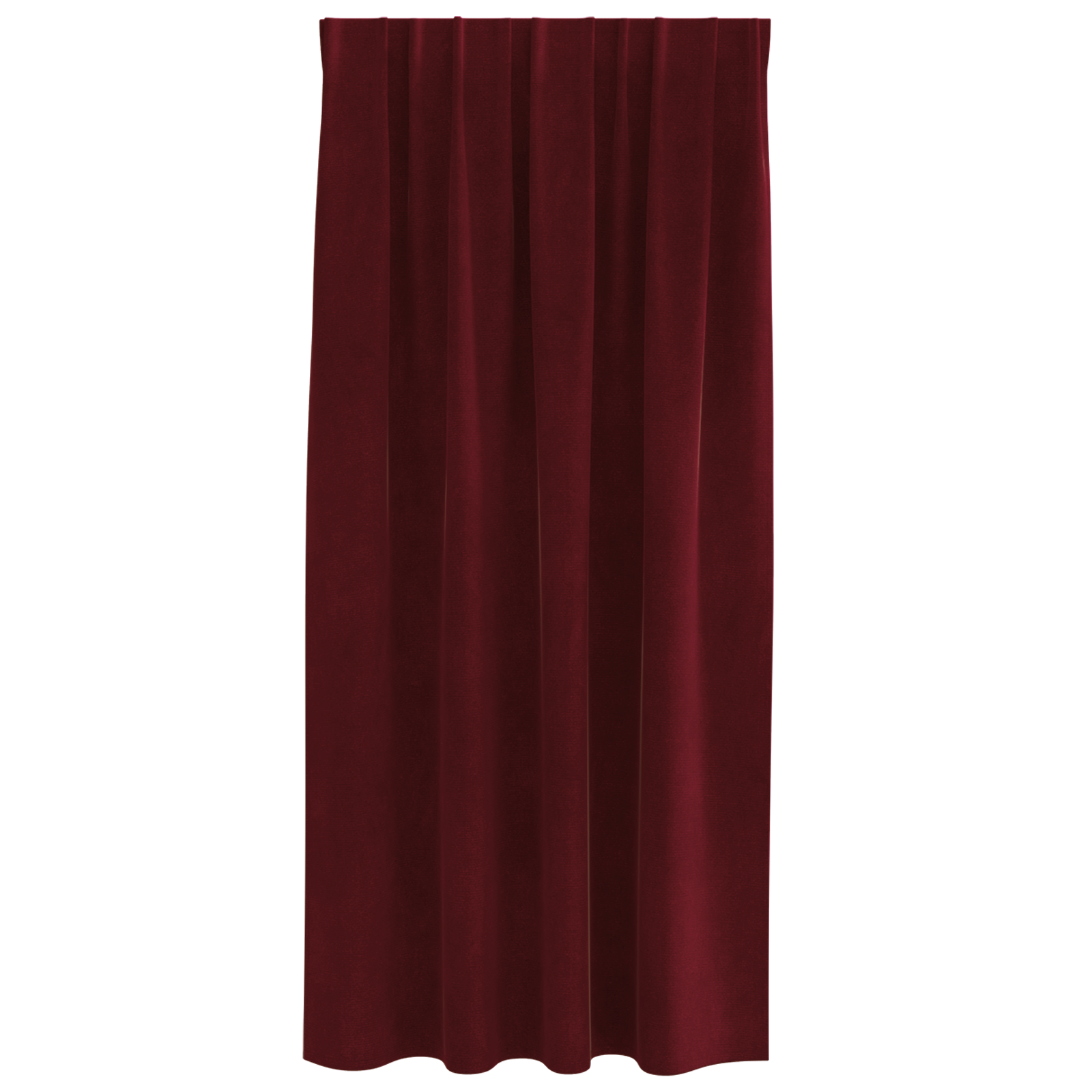 Blackout Curtains with Top Tape 2 pcs Wine Red Velvet - Image 3
