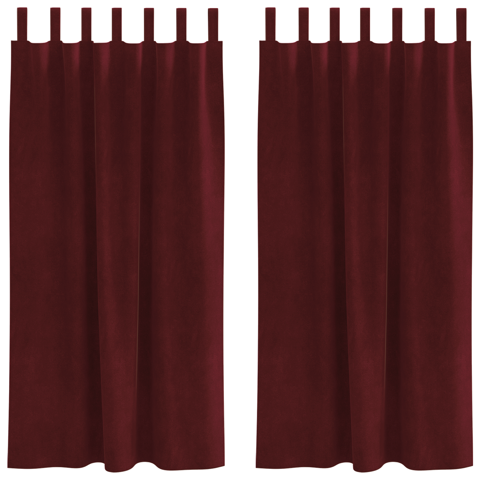 Blackout Curtains with Hanging Loops 2 pcs Wine Red Velvet - Image 2