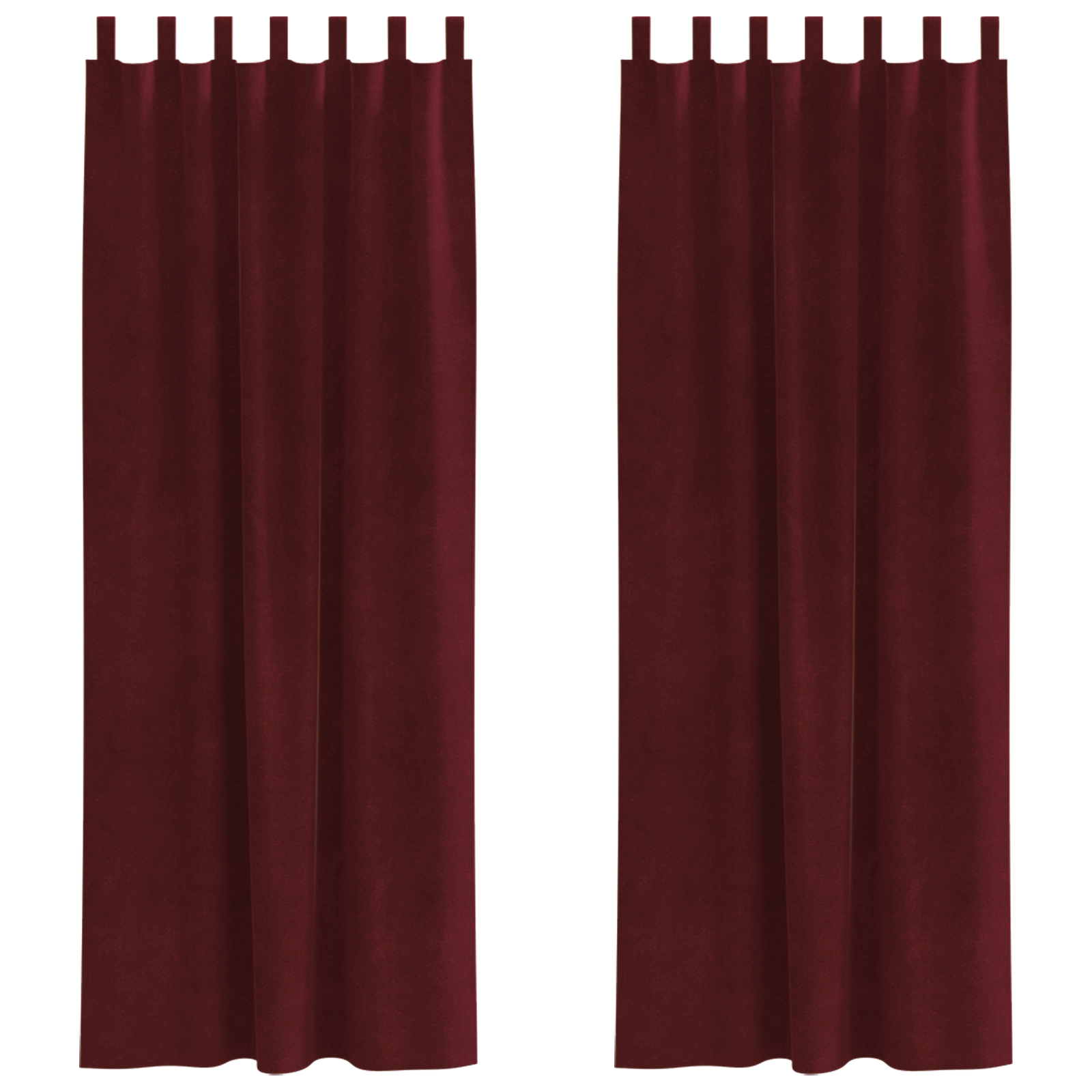 Blackout Curtains with Hanging Loops 2 pcs Wine Red Velvet - Image 2