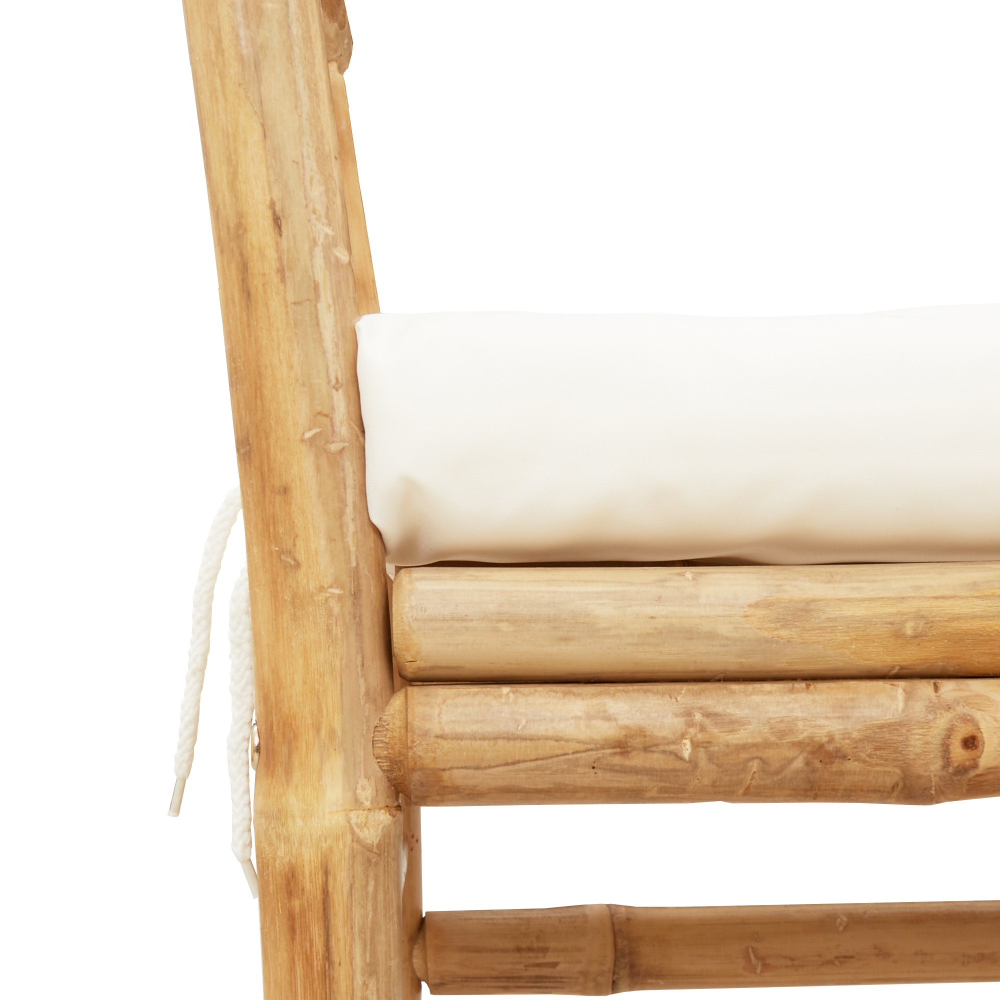 Garden Bench with Cushion 110 cm Bamboo - Image 7