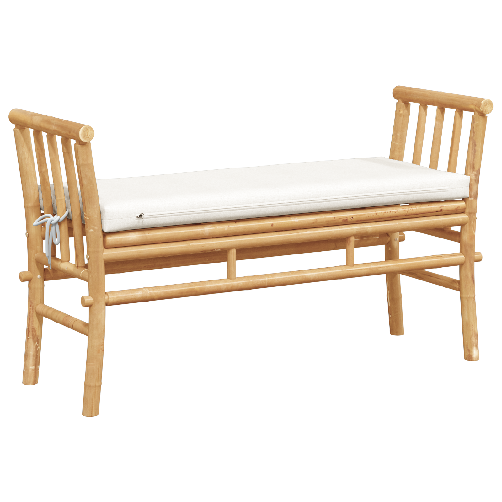 Garden Bench with Cushion 110 cm Bamboo - Image 6