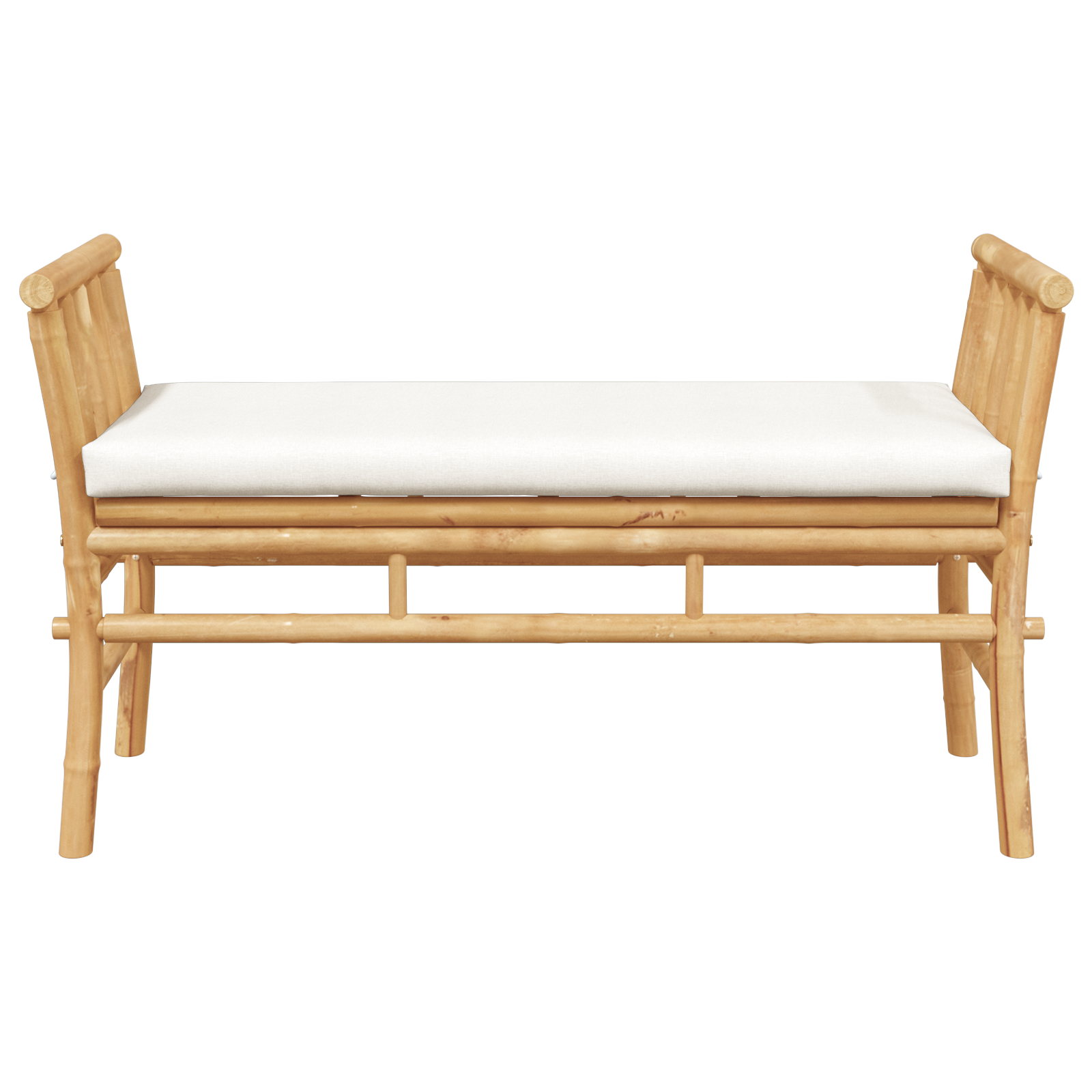 Garden Bench with Cushion 110 cm Bamboo - Image 4