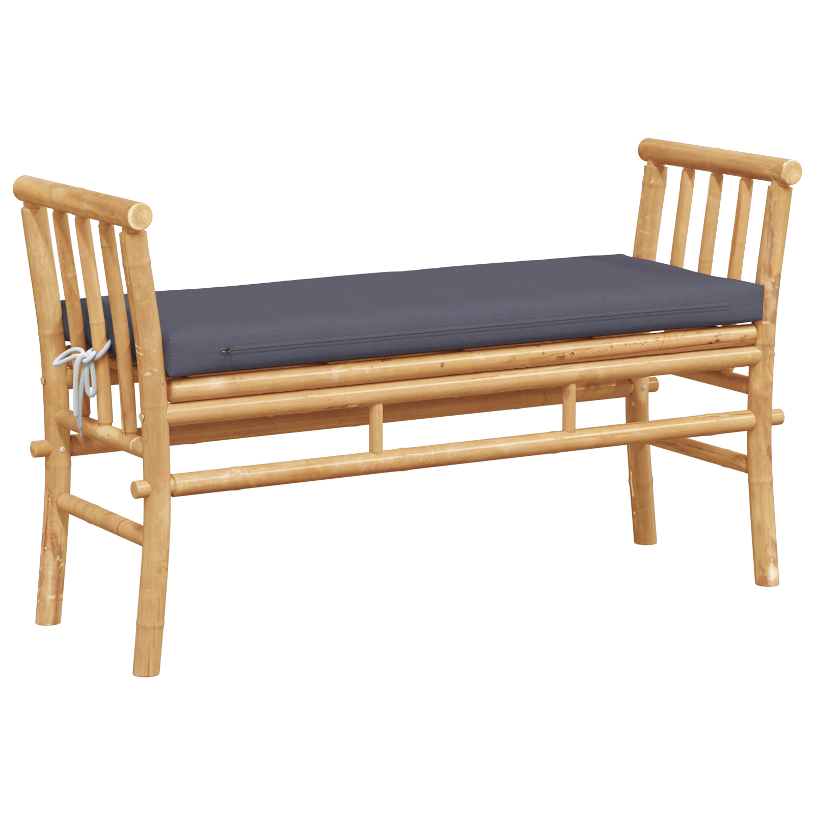 Garden Bench with Cushion 110 cm Bamboo - Image 6