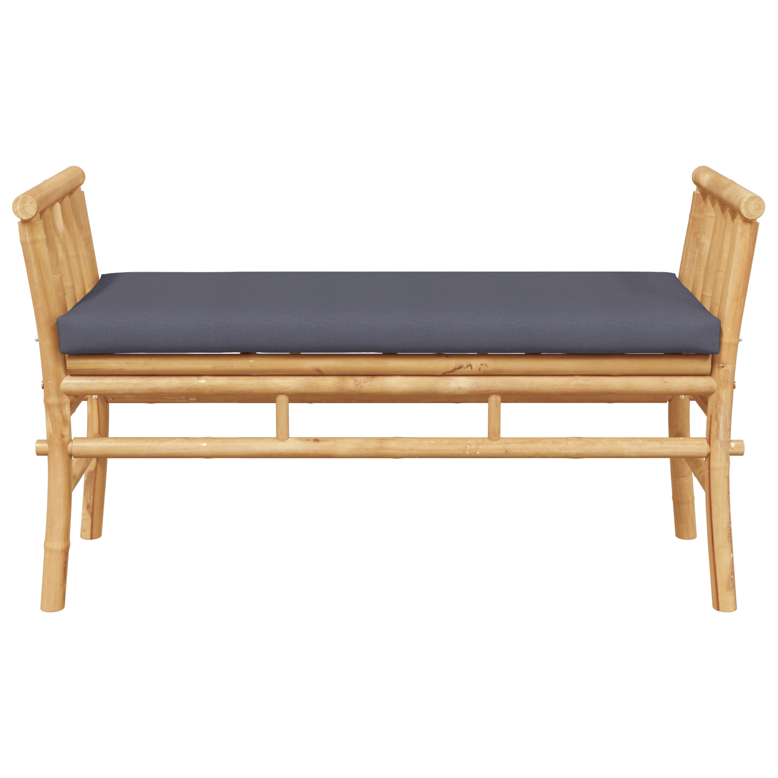Garden Bench with Cushion 110 cm Bamboo - Image 4