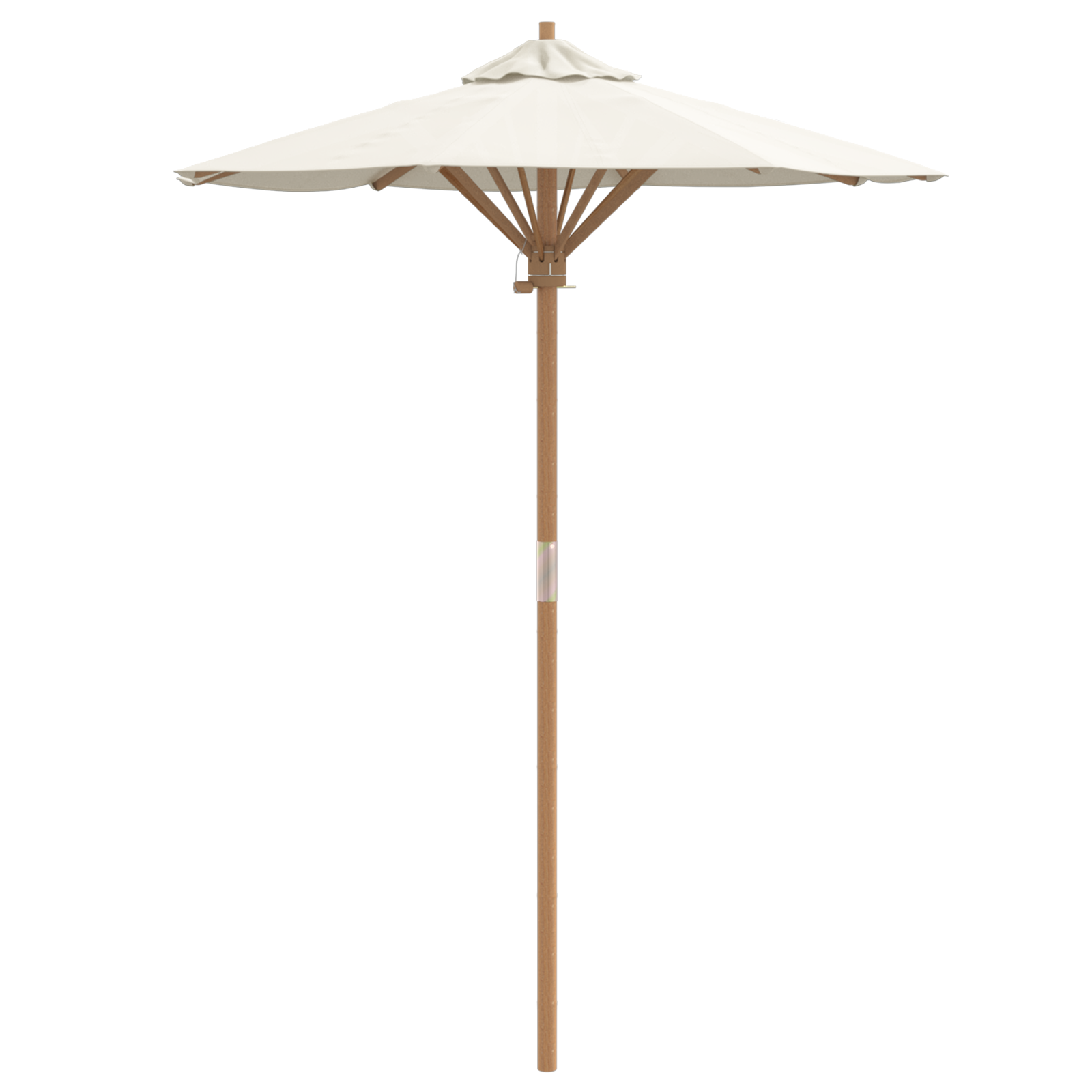 Garden Parasol Cream White 150x210 cm Bamboo - Image 2