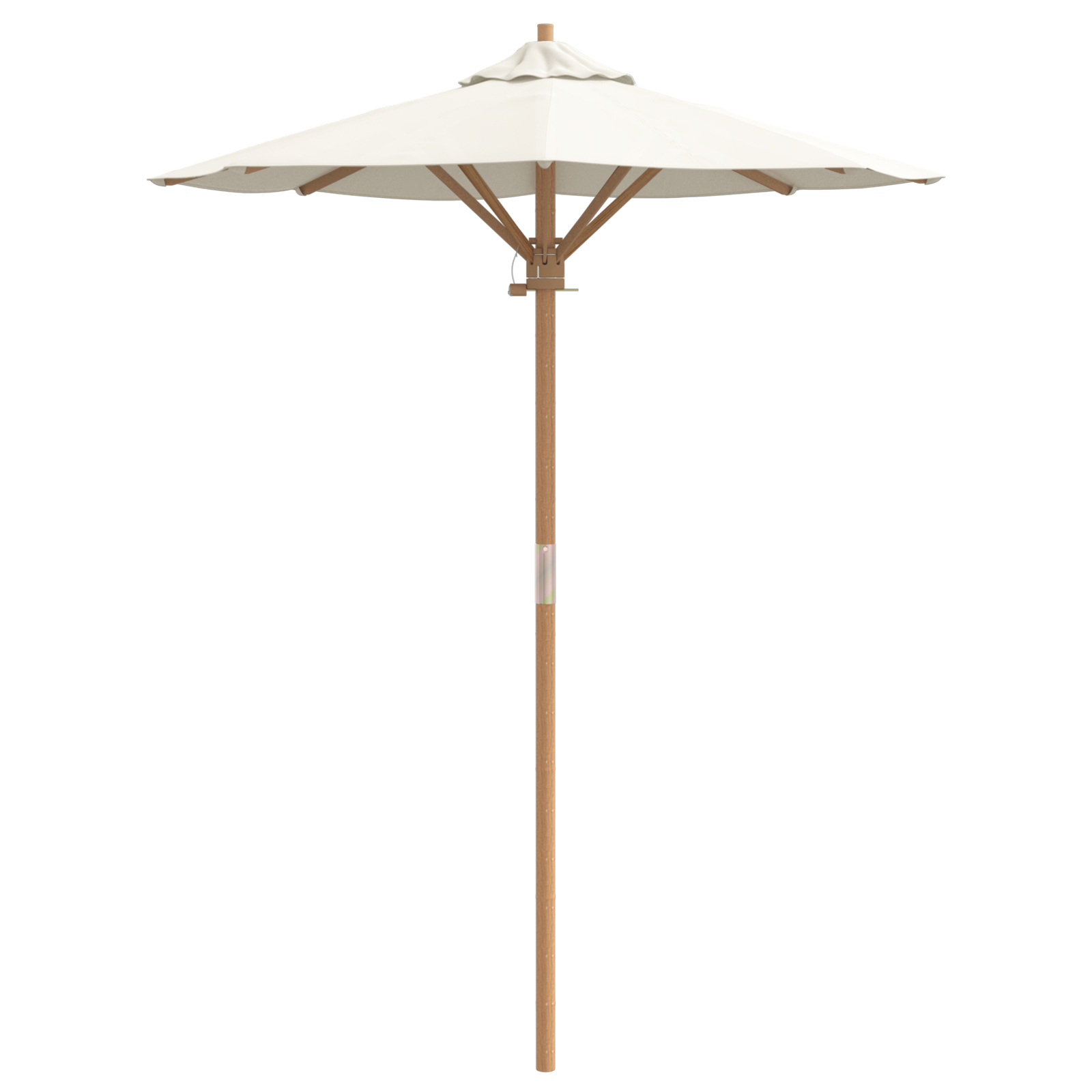 Garden Parasol Cream White 150x210 cm Bamboo - Image 4