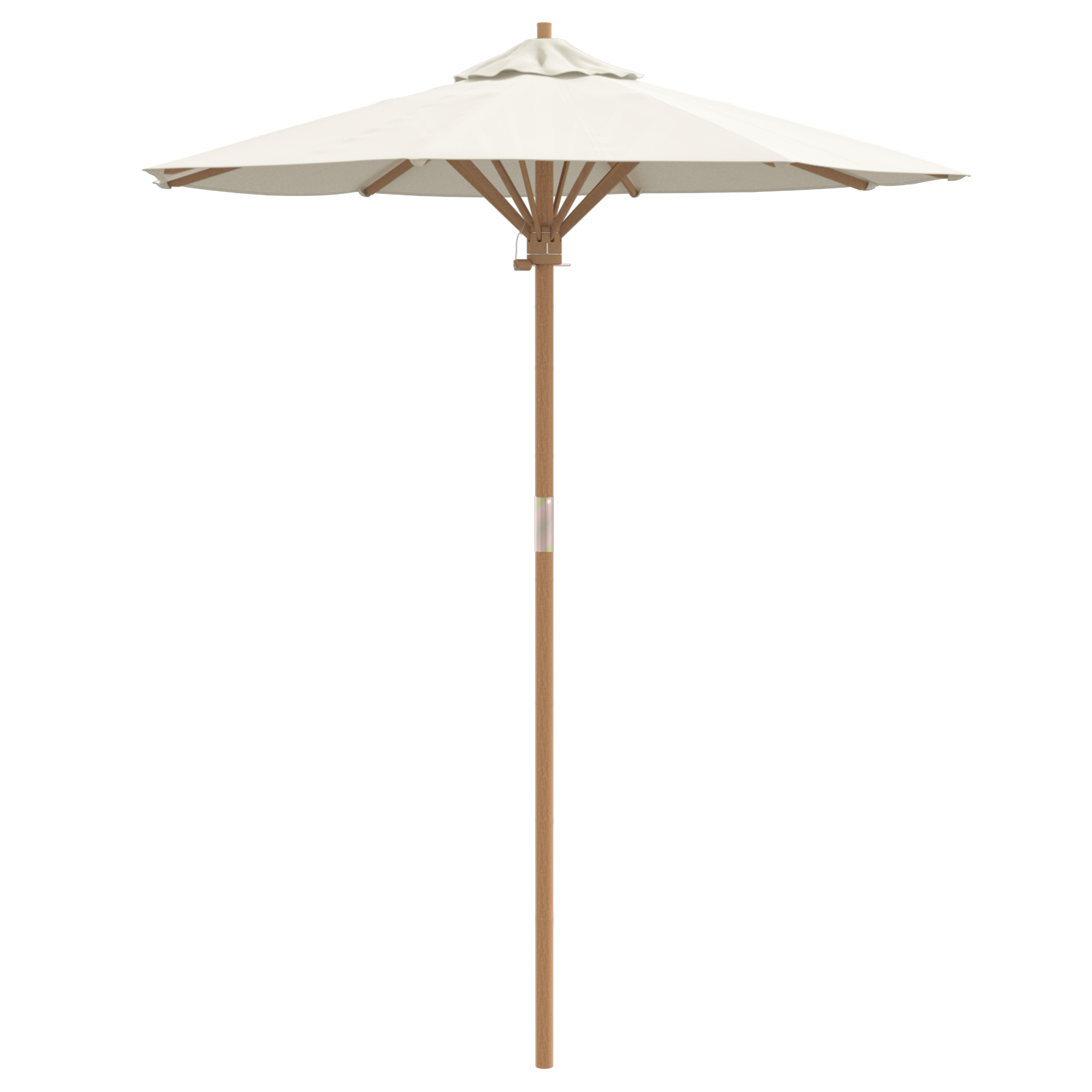 Cream White Garden Umbrella 180x230 cm Bamboo - Image 2
