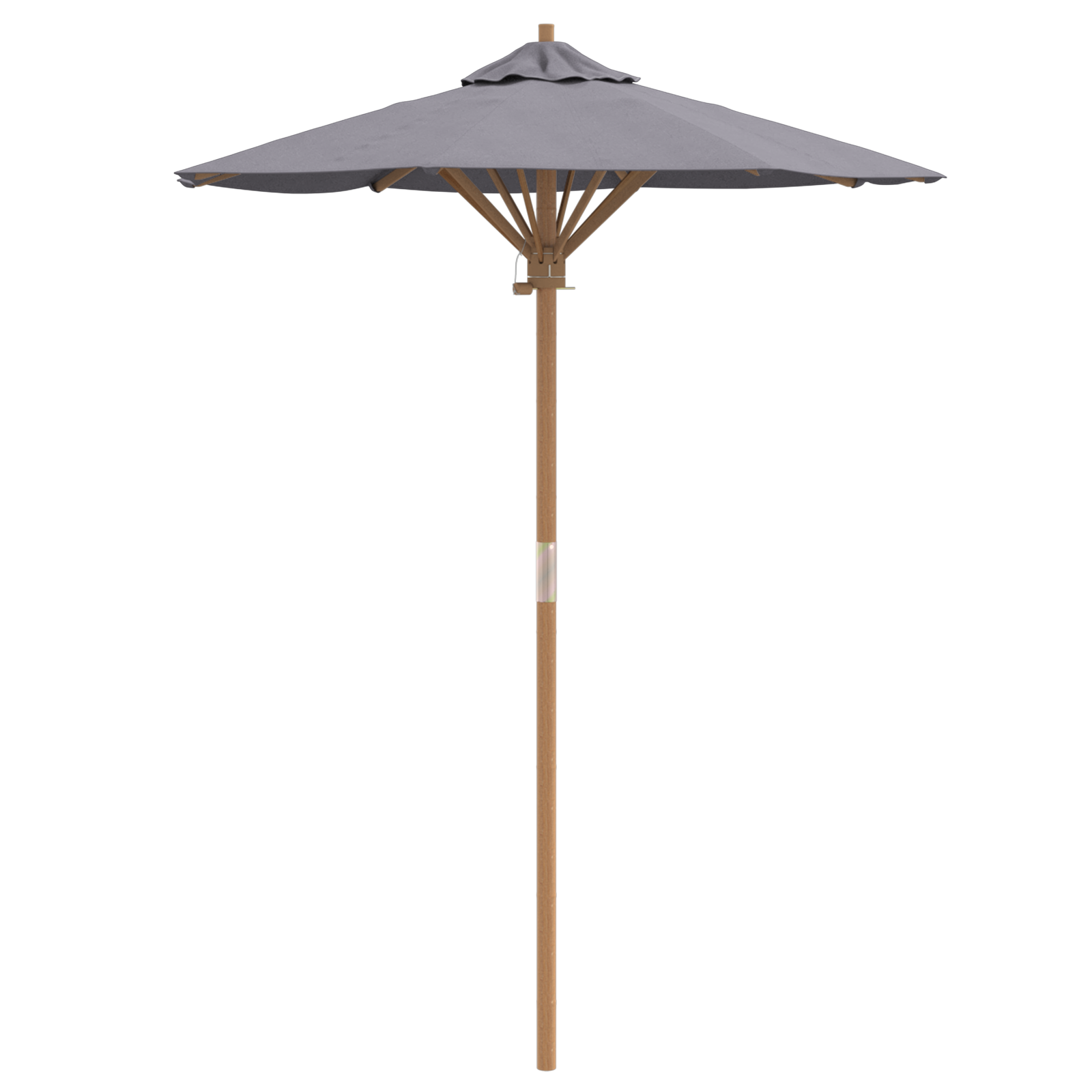 Garden Parasol Dark Grey 150x210 cm Bamboo - Image 2