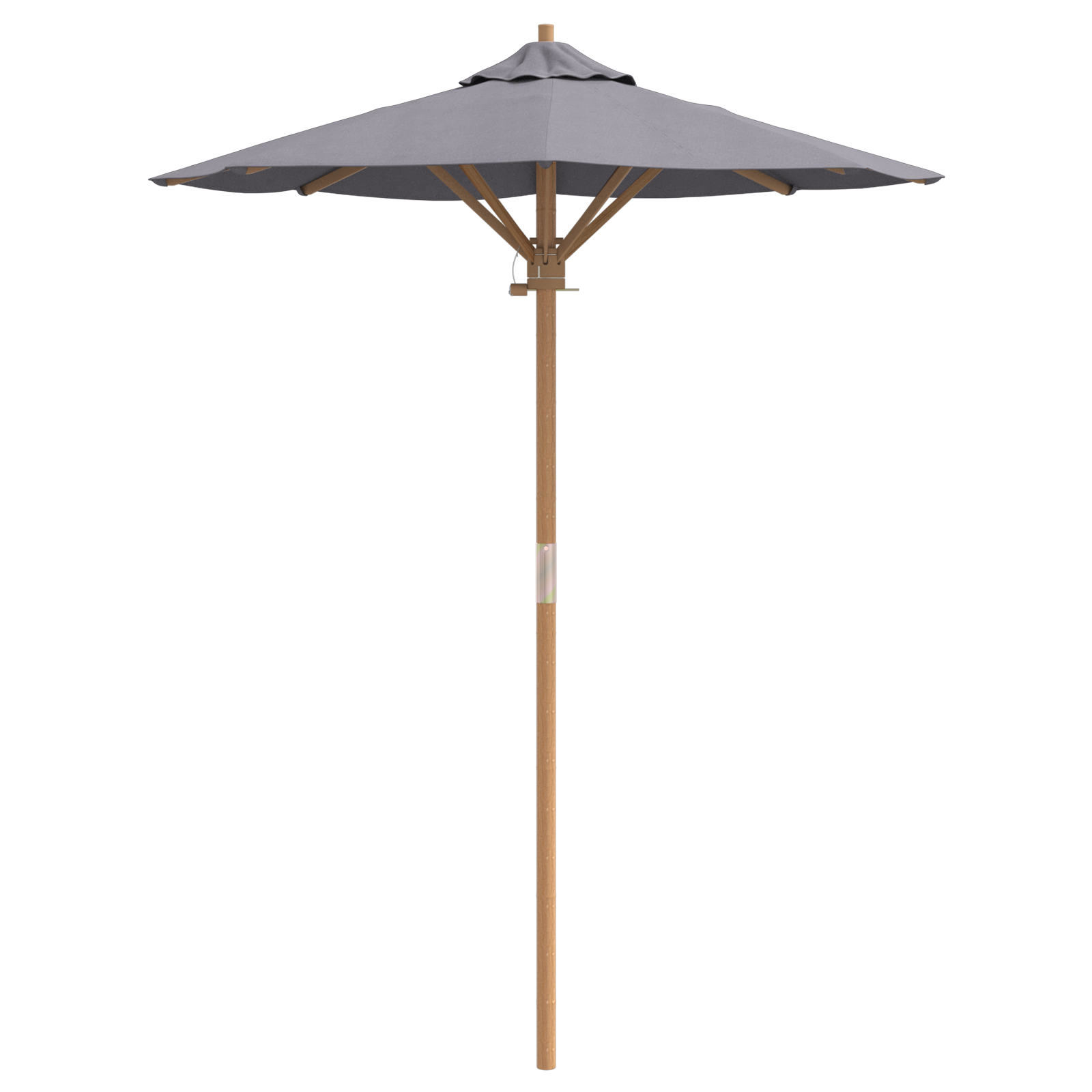 Garden Parasol Dark Grey 150x210 cm Bamboo - Image 4