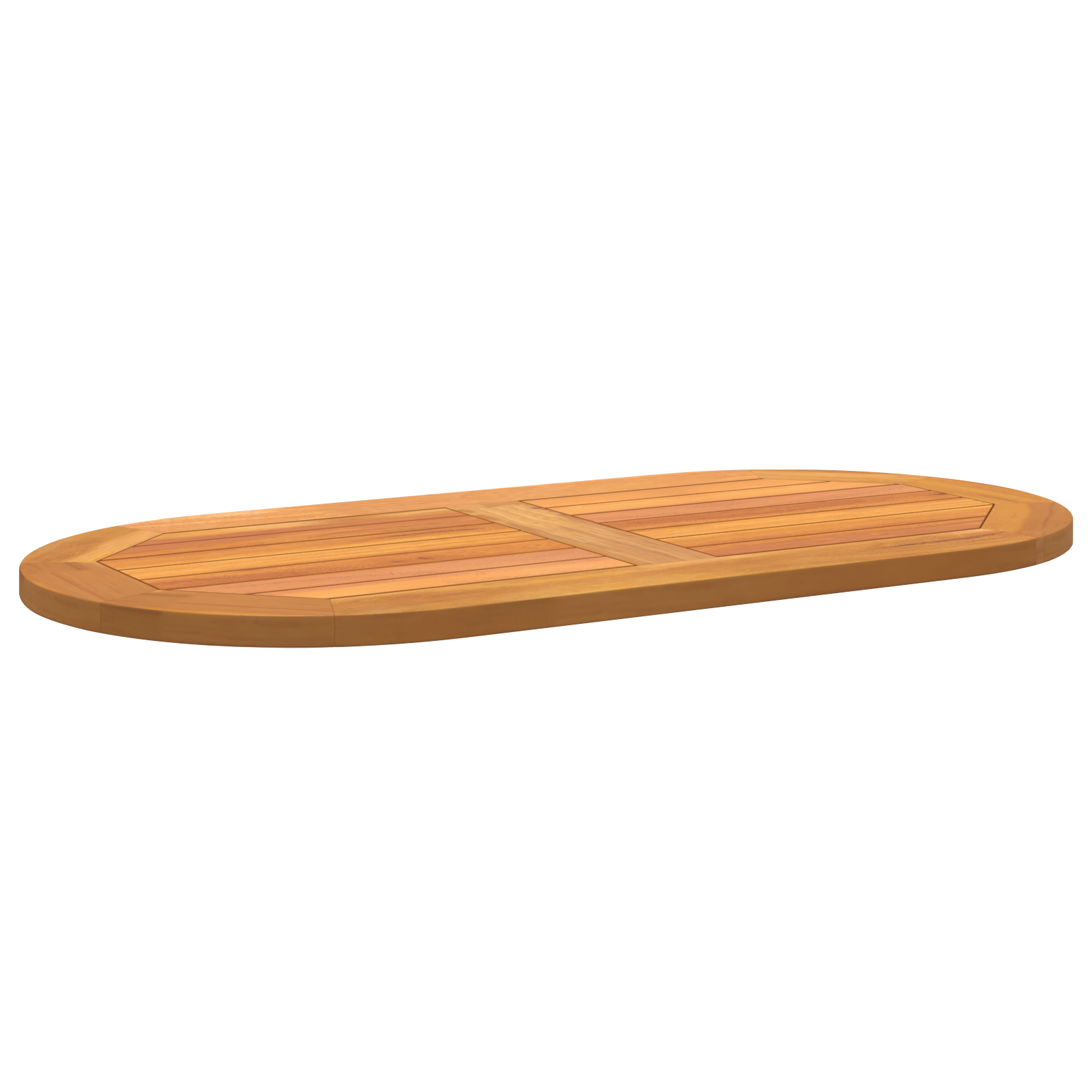 Table Top 90x45x2,2 cm Oval Solid Wood Acacia - Image 4
