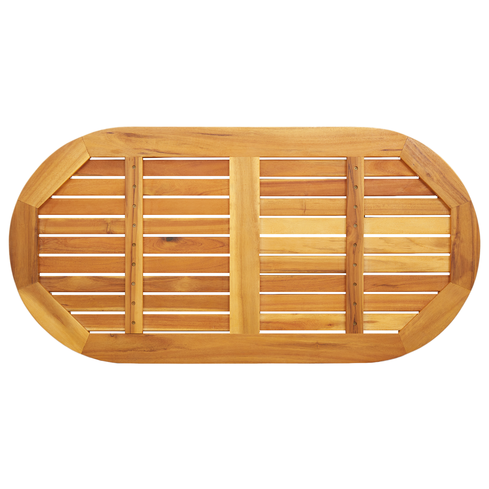 Table Top 110x55x2,2 cm Oval Solid Wood Acacia - Image 8