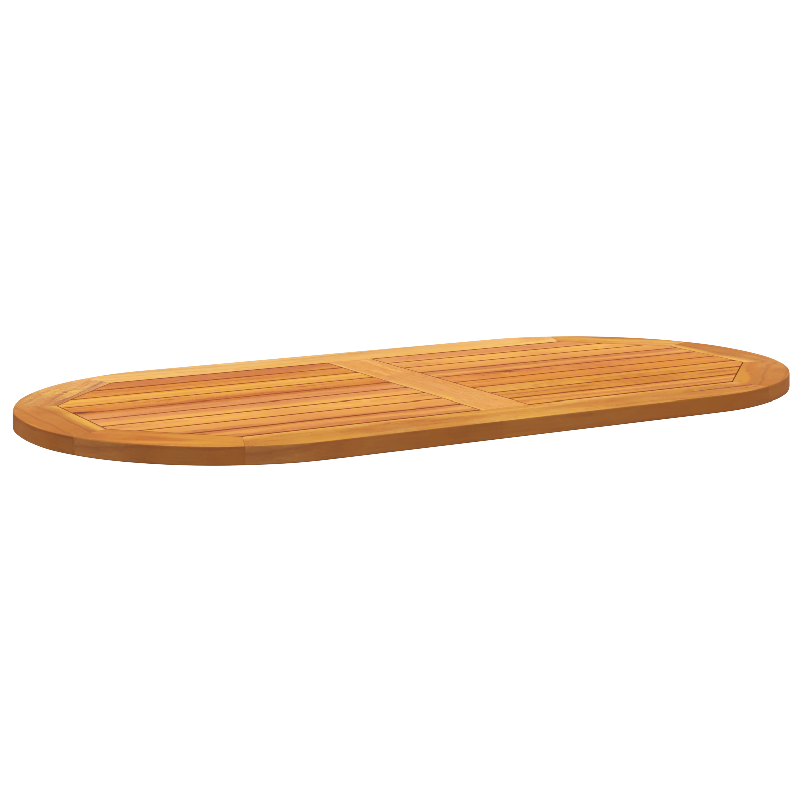 Table Top 110x55x2,2 cm Oval Solid Wood Acacia - Image 4