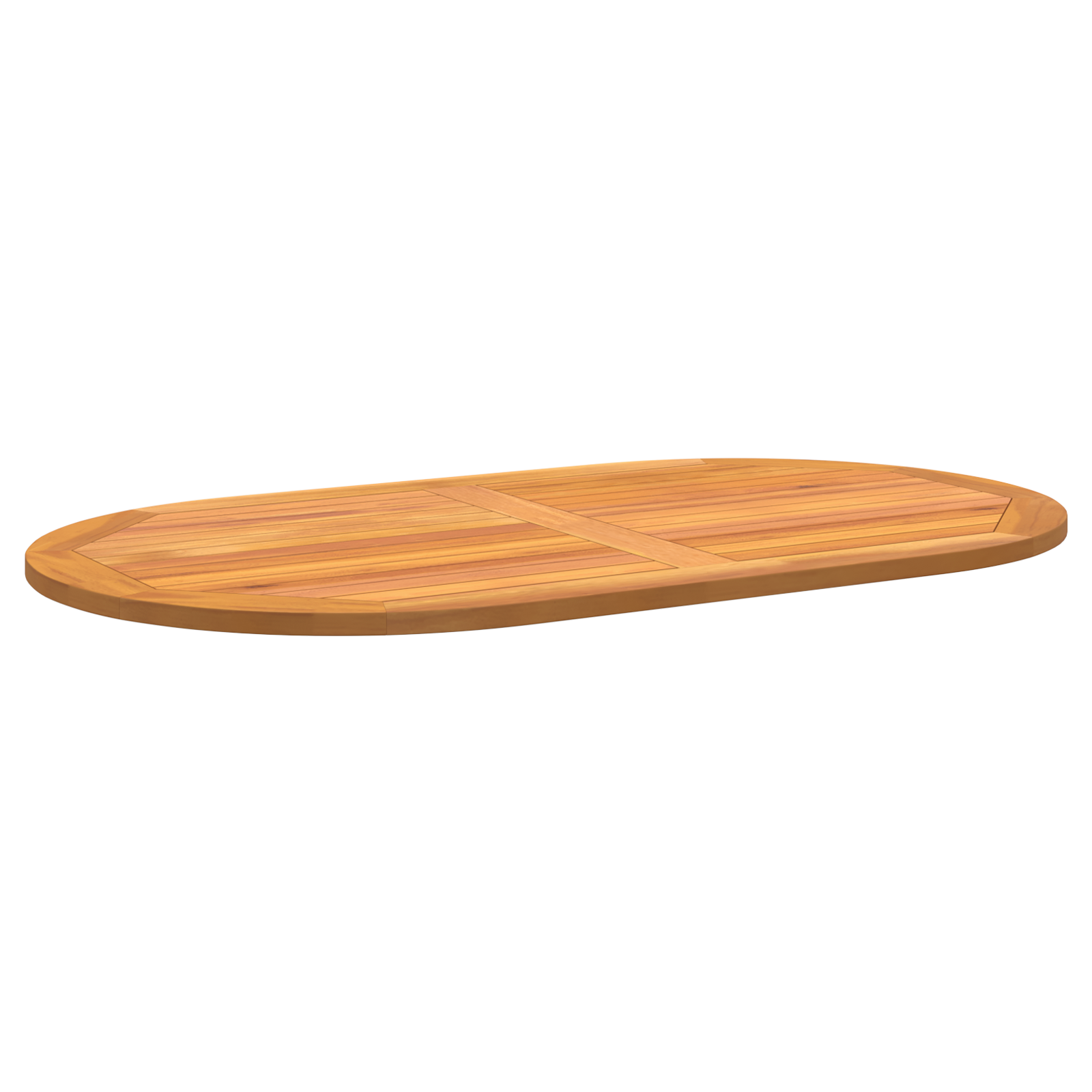 stalviršis 120x70x2,2 cm Ovalus solidus medienos tikmedis - Image 4