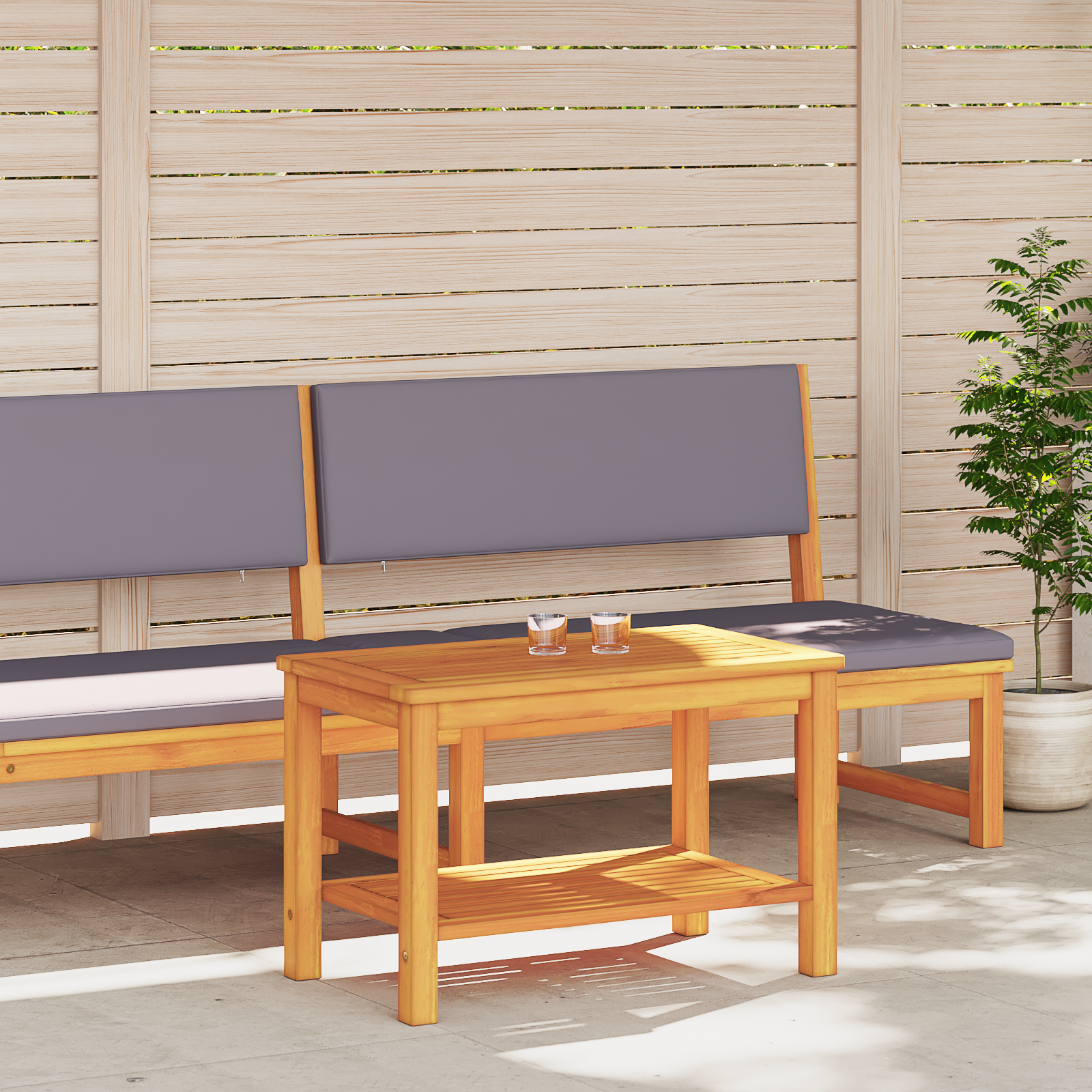 Coffee Table 90x50x45 cm Solid Acacia Wood - Image 3