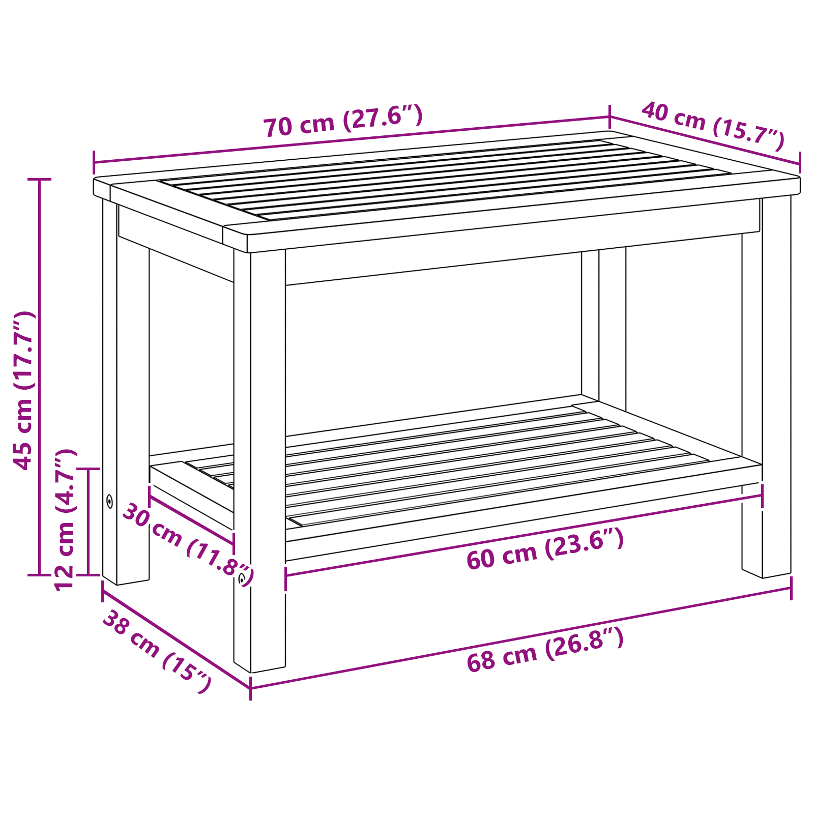Coffee Table 90x50x45 cm Solid Acacia Wood - Image 9