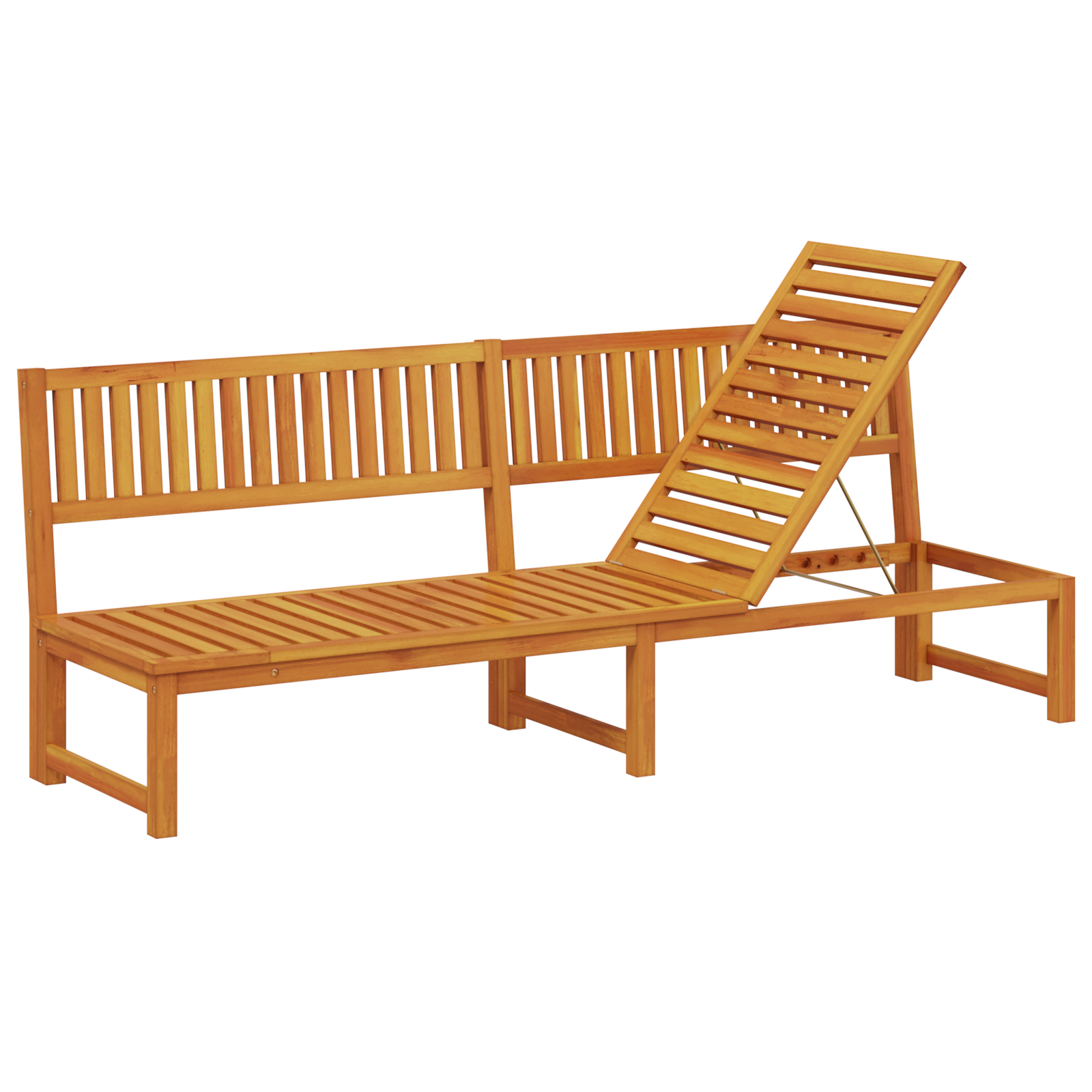 Sun Lounger 3-in-1 Function Solid Wood Acacia - Image 2