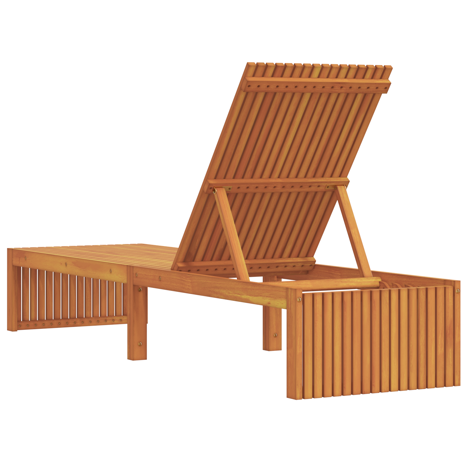 Sun Lounger 200x55x30 cm Solid Wood Acacia - Image 6