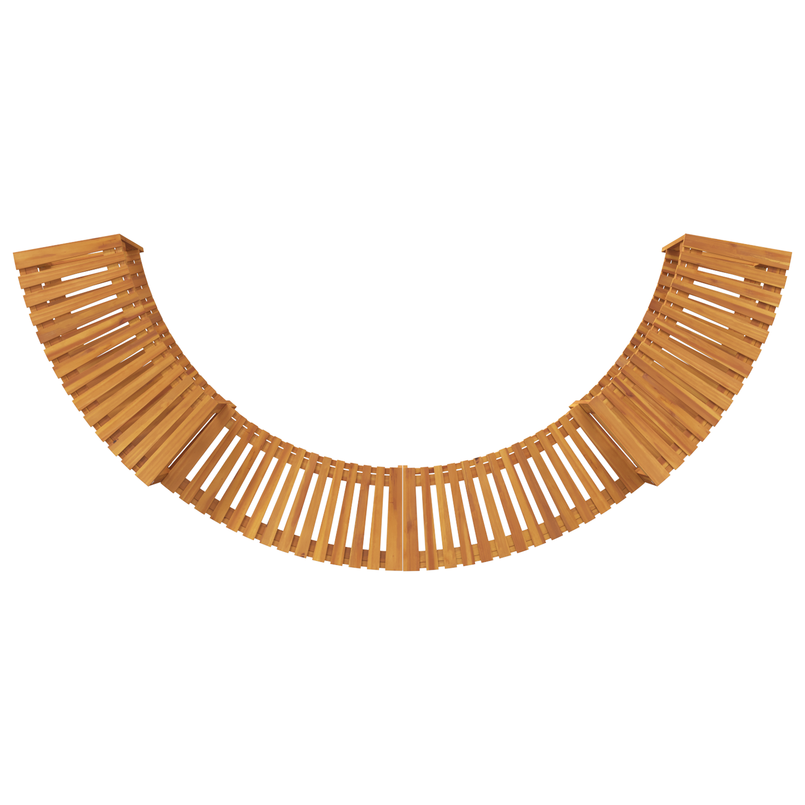 Hot Tub Surround Half-Round 252x111.5x55.5 cm Solid Wood Acacia - Image 7