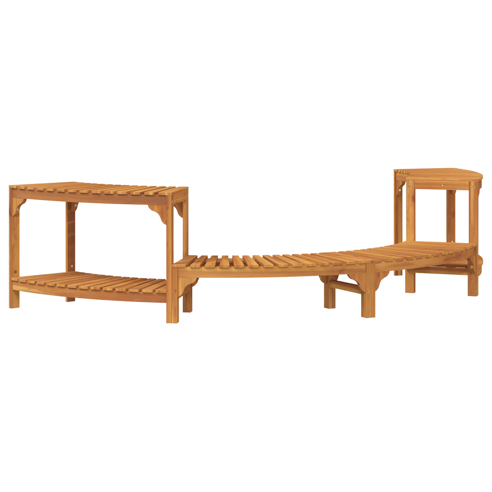 Hot Tub Surround Half-Round 272x120.5x55.5 cm Solid Wood Acacia - Image 2