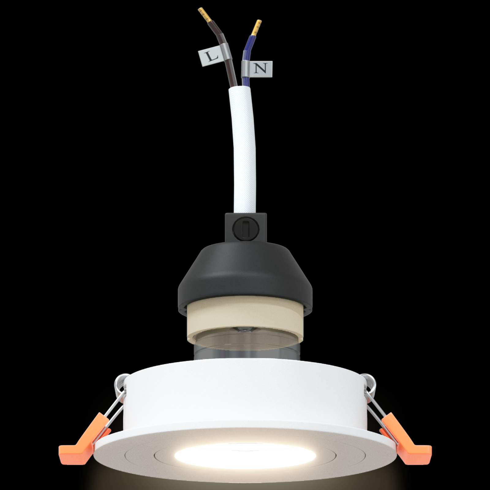 Recessed Spotlights 24 pcs Round GU10 White Ø91 mm - Image 10