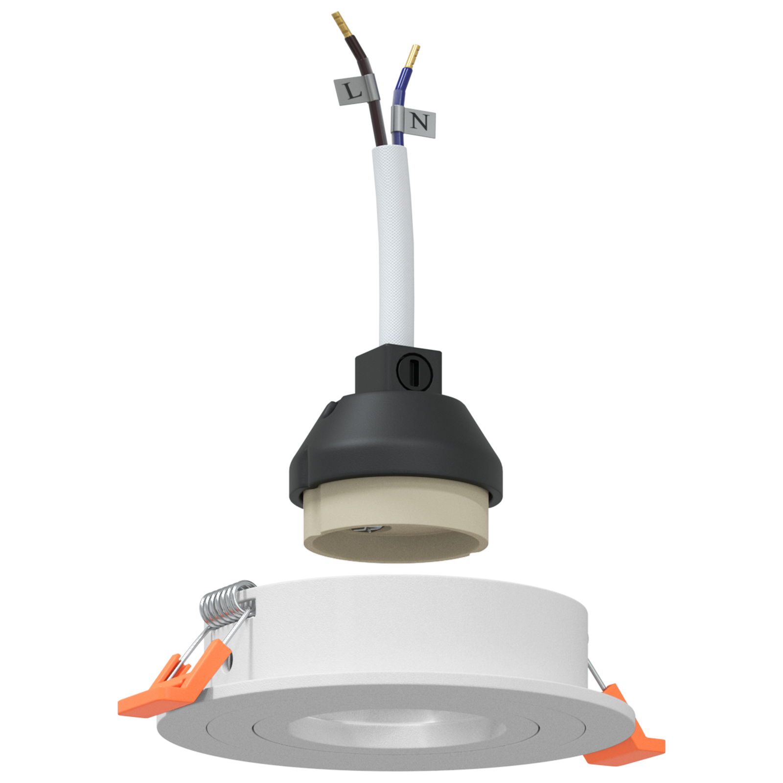 Recessed Spotlights 24 pcs Round GU10 White Ø91 mm - Image 2