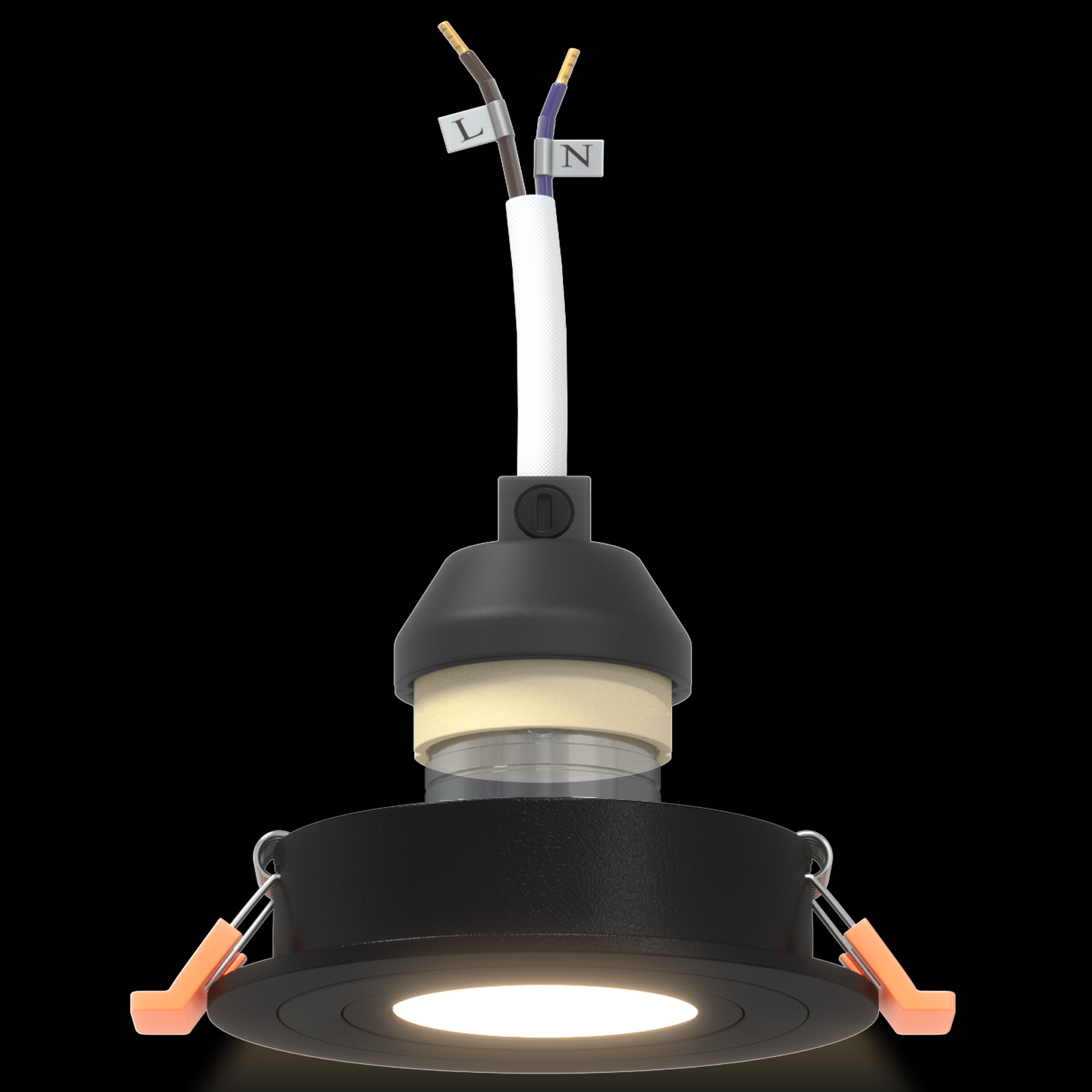 Recessed Spotlights 6 pcs Round GU10 Black Ø91 mm - Image 10