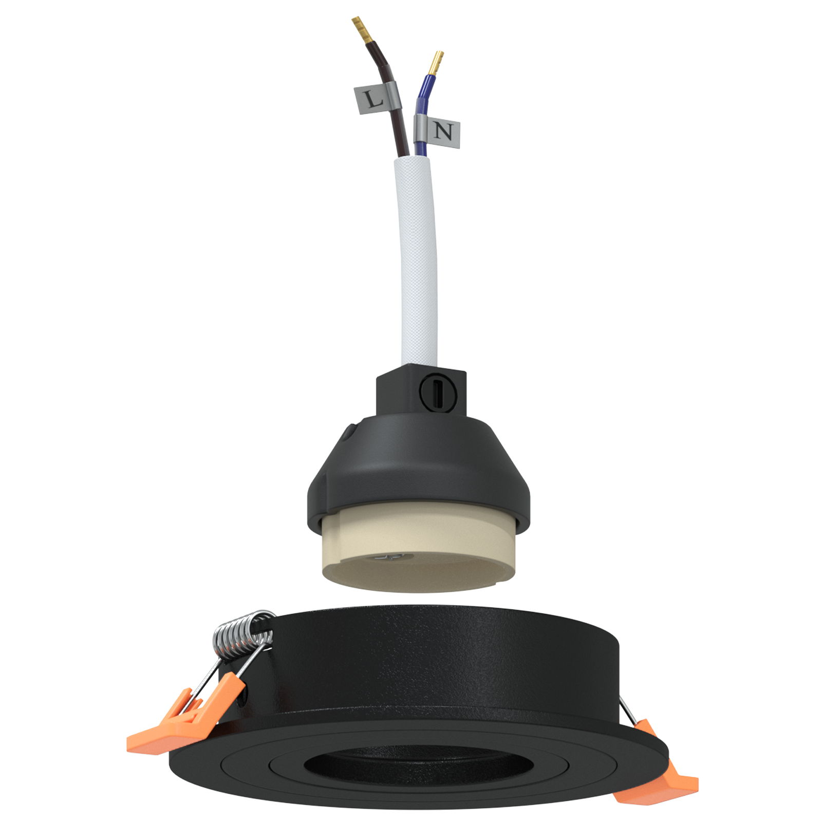 Recessed Spotlights 6 pcs Round GU10 Black Ø91 mm - Image 2