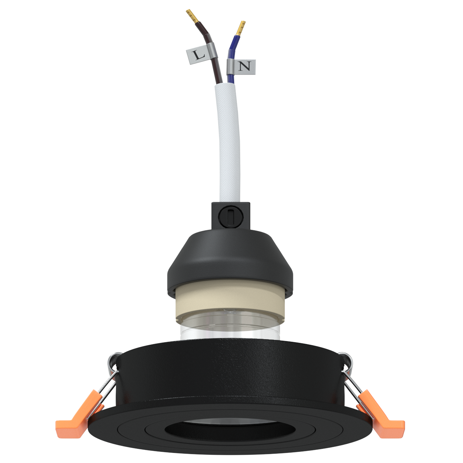 Recessed Spotlights 6 pcs Round GU10 Black Ø91 mm - Image 3